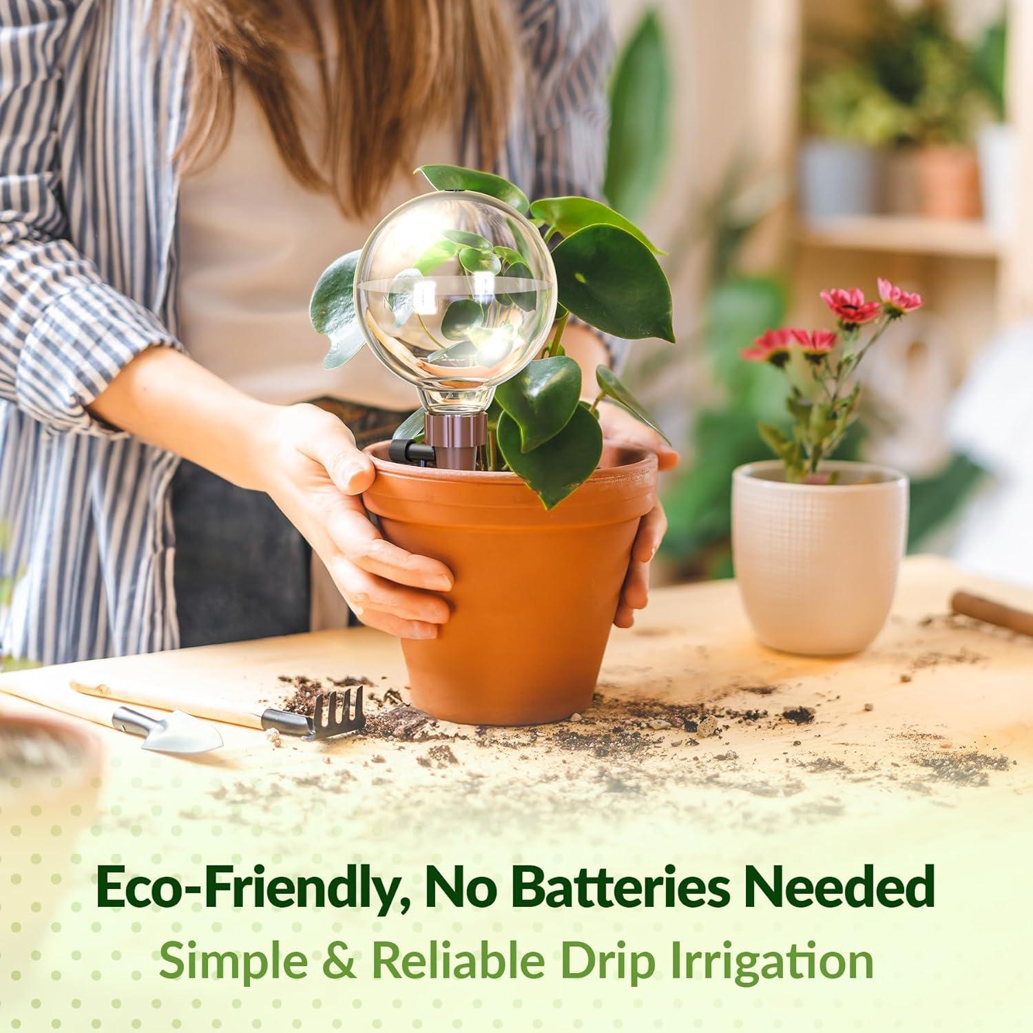 Esferas de Autorriego NiHome 4-Pack para Plantas - Control de Flujo Ajustable