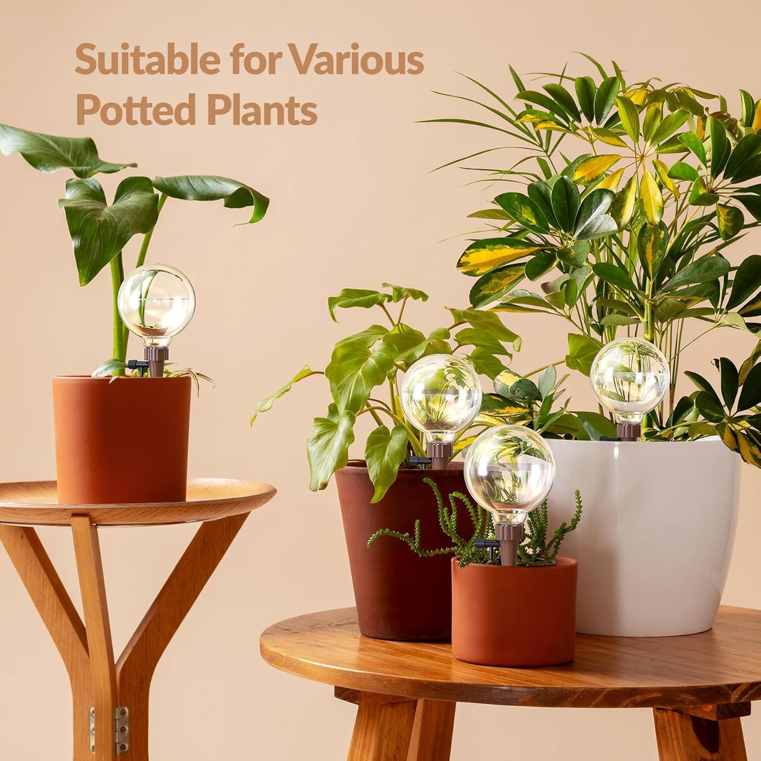 Esferas de Autorriego NiHome 4-Pack para Plantas - Control de Flujo Ajustable