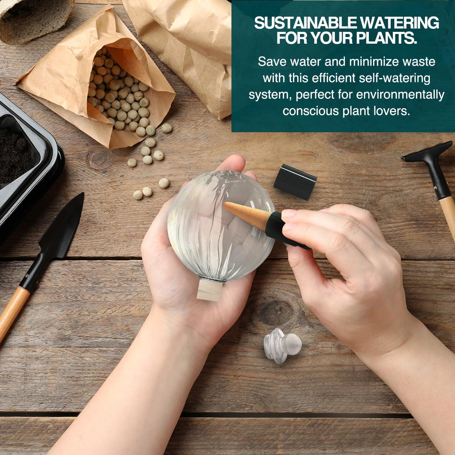 Esferas de Riego Automático Blumat de Vidrio 1.2L para Plantas