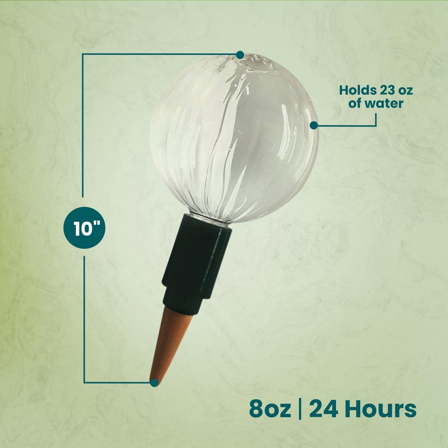 Esferas de Riego Automático Blumat de Vidrio 1.2L para Plantas