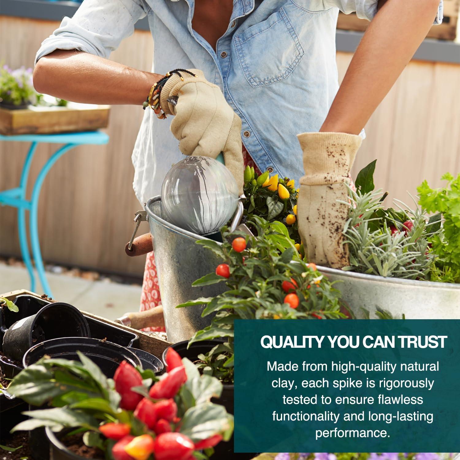 Esferas de Riego Automático Blumat de Vidrio 1.2L para Plantas