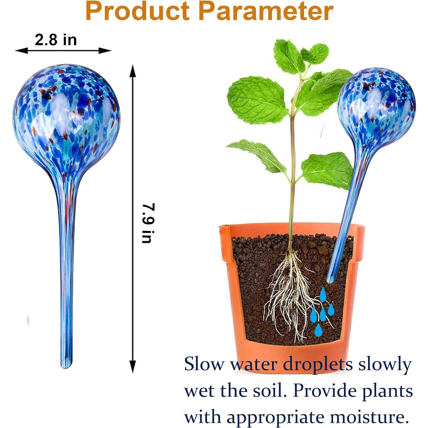 Juego de 6 Esferas de Autorriego de Vidrio TOTYAO - Riego Automático para Plantas