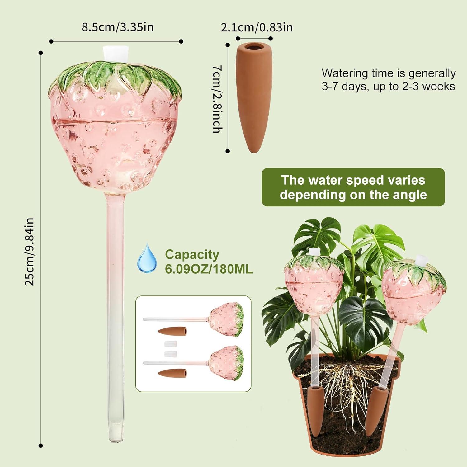 Esferas de Riego para Plantas Yurucenus - Juego de 2 Fresas