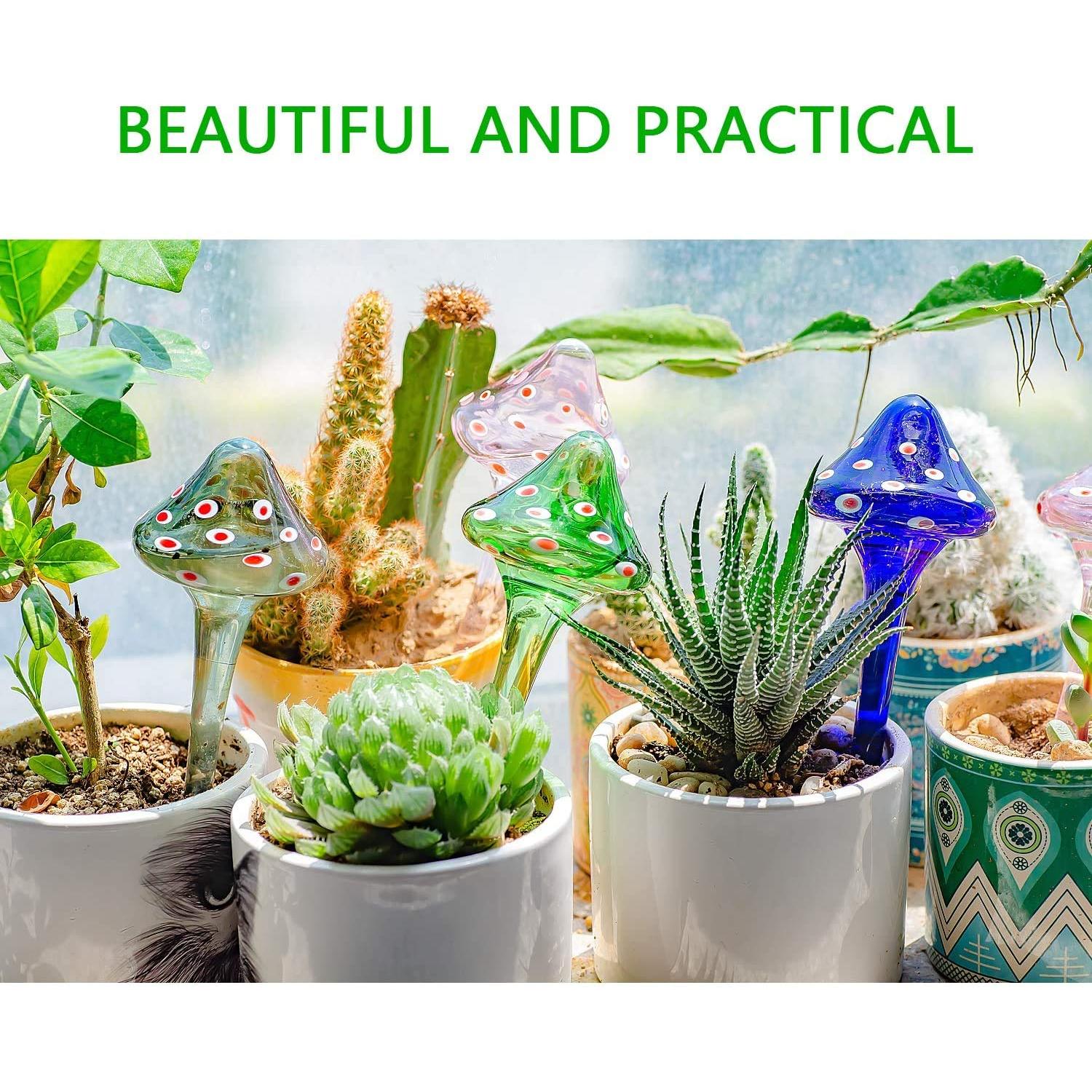 4 Esferas de Riego de Vidrio Kikunum 17 cm Multicolores