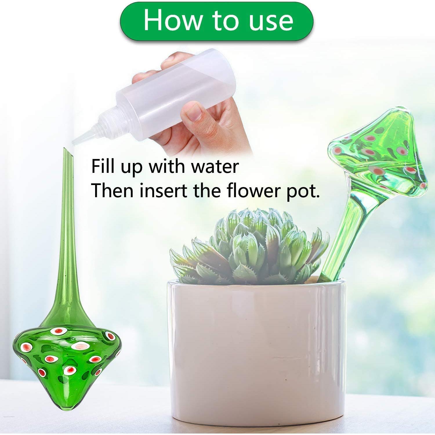 4 Esferas de Riego de Vidrio Kikunum 17 cm Multicolores