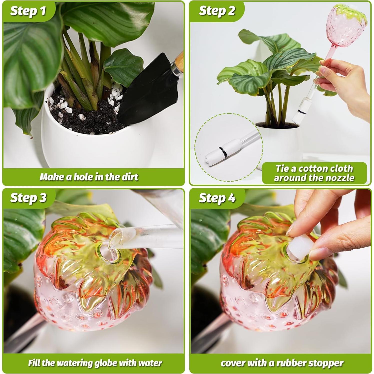 Esferas de Riego de Vidrio SunGardery 2pcs Autorriego 24.8cm