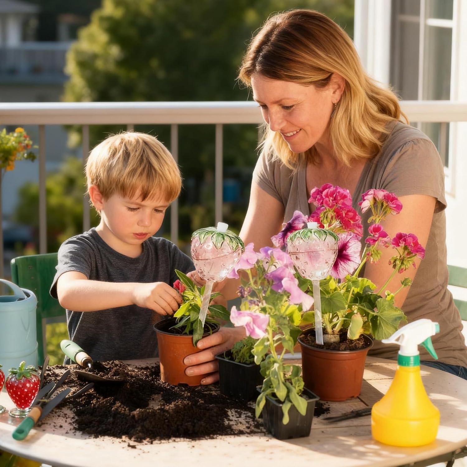 Esferas de Riego de Vidrio SunGardery 2pcs Autorriego 24.8cm