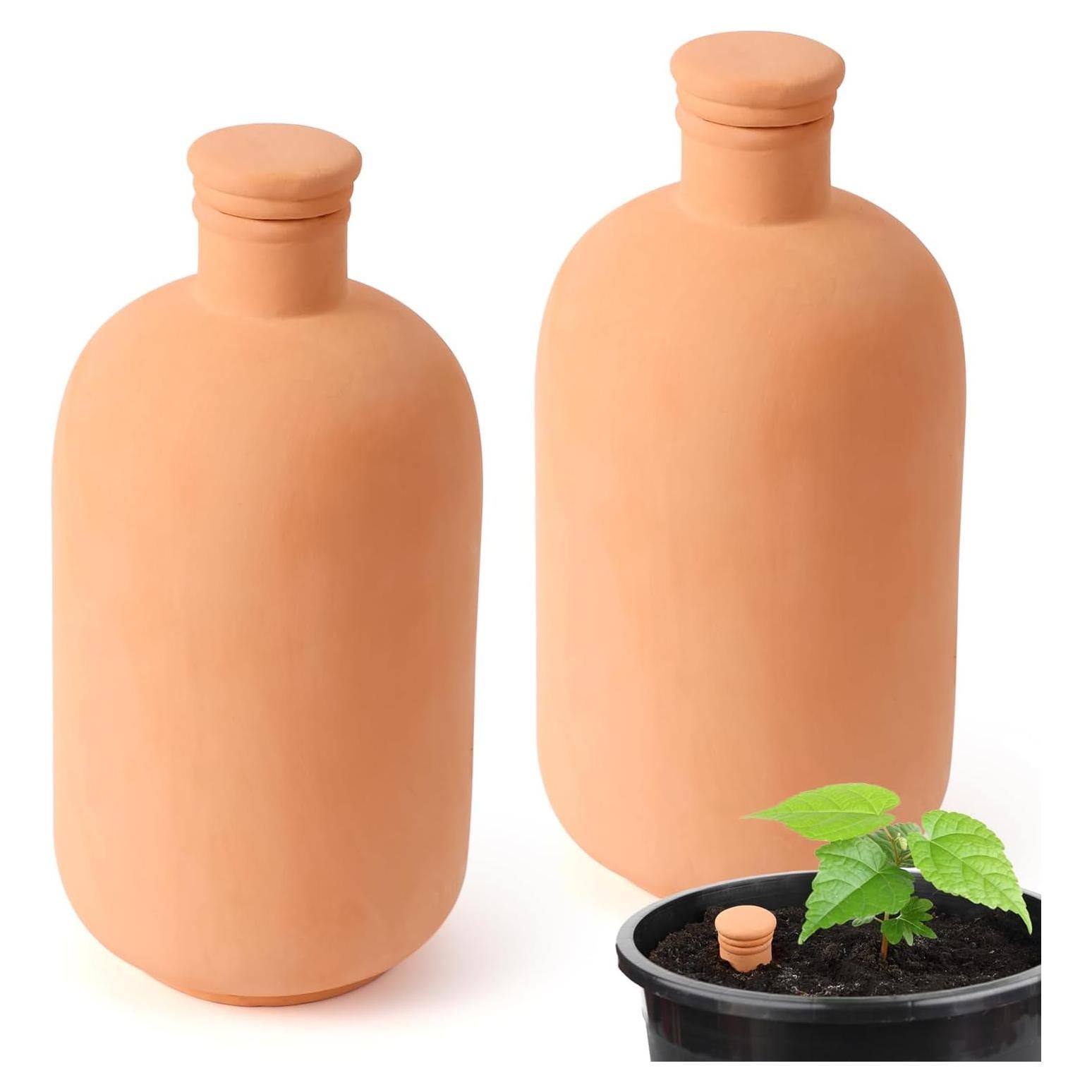 2 Globos de Riego Automático Lovely Ran 1.8L Cerámica Roja