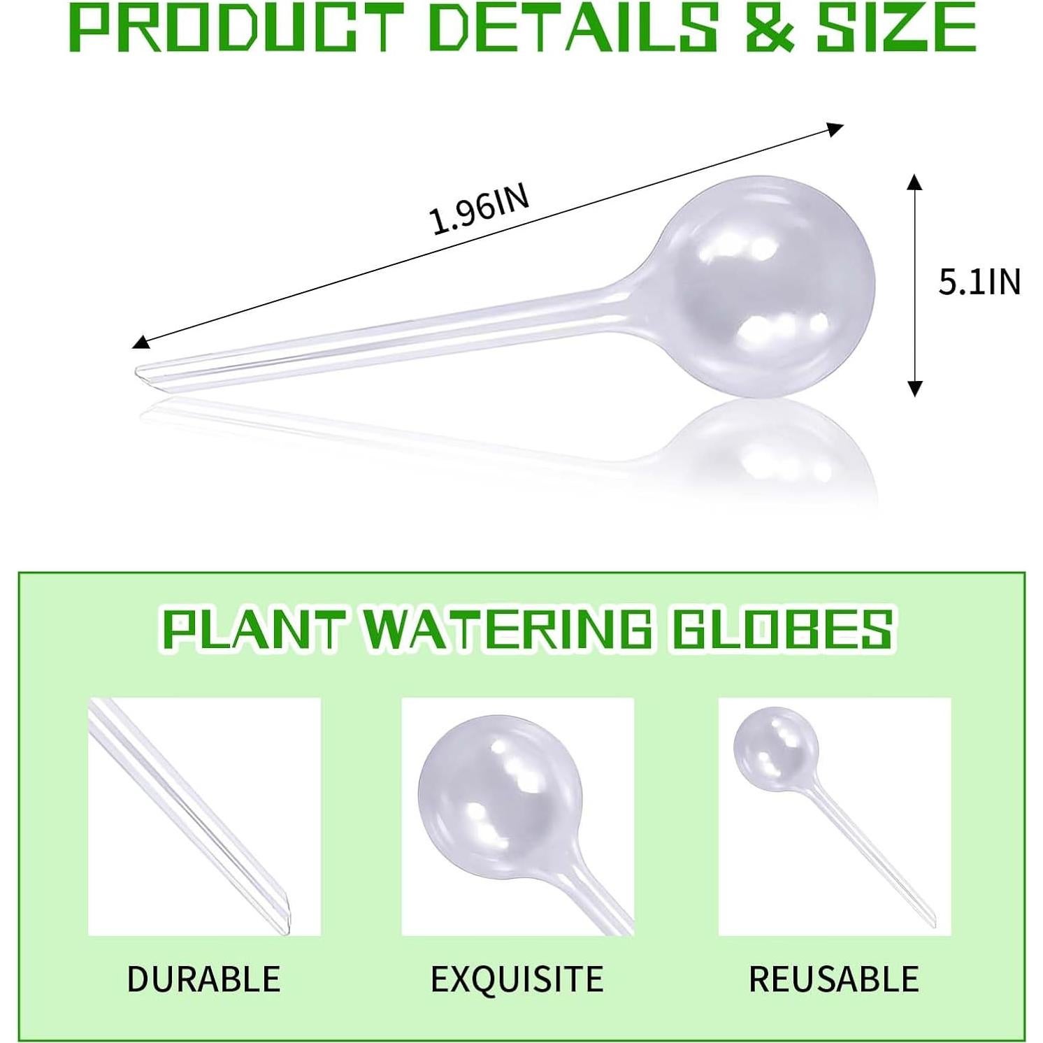 10 Esferas de Riego Automático BADAO 13x5 cm para Plantas