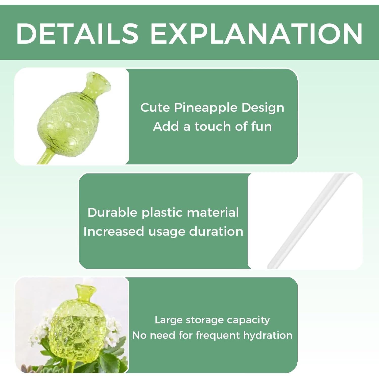 Set de 6 Bombillas de Riego Automático CCDANSIYUCR - Plástico
