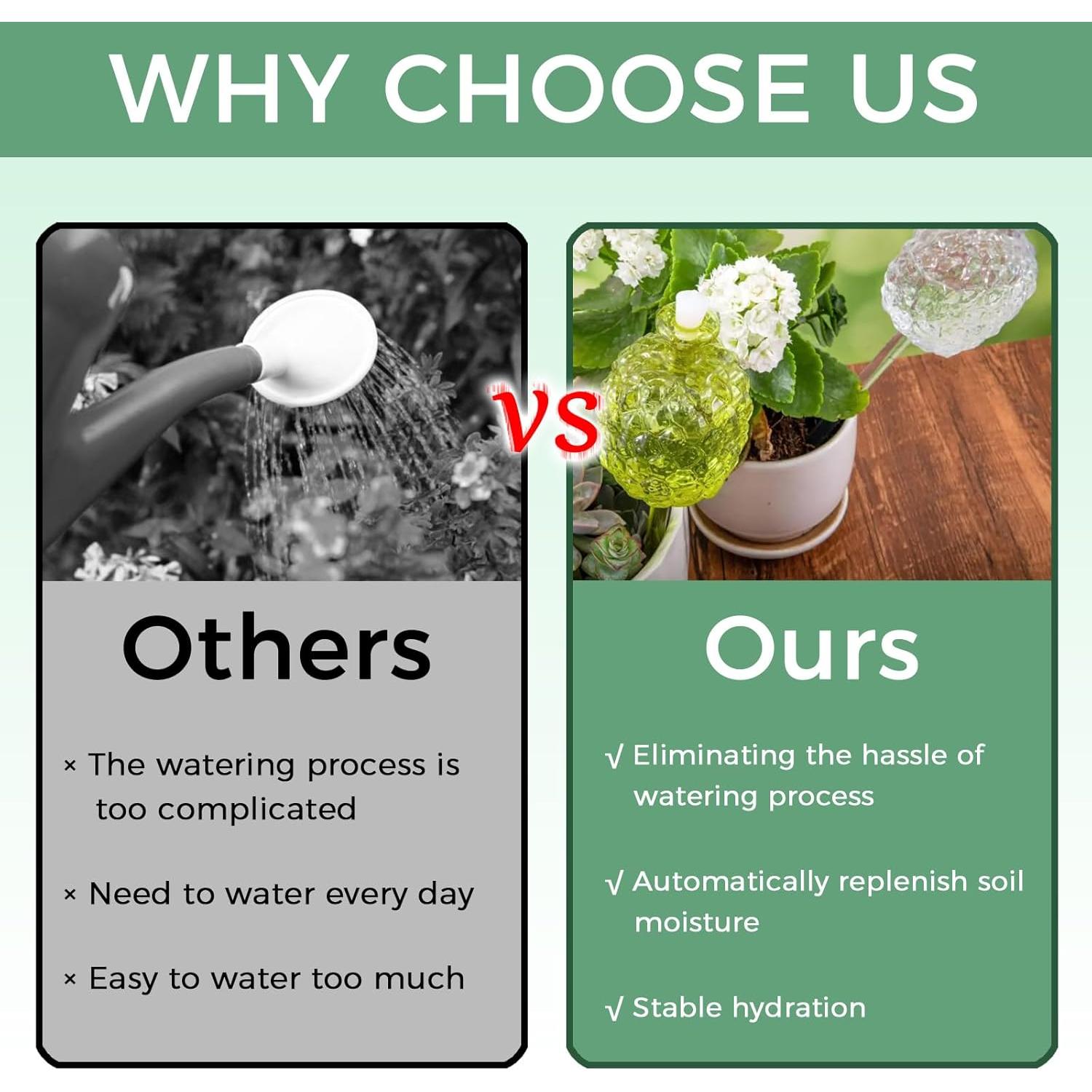 Set de 6 Bombillas de Riego Automático CCDANSIYUCR - Plástico