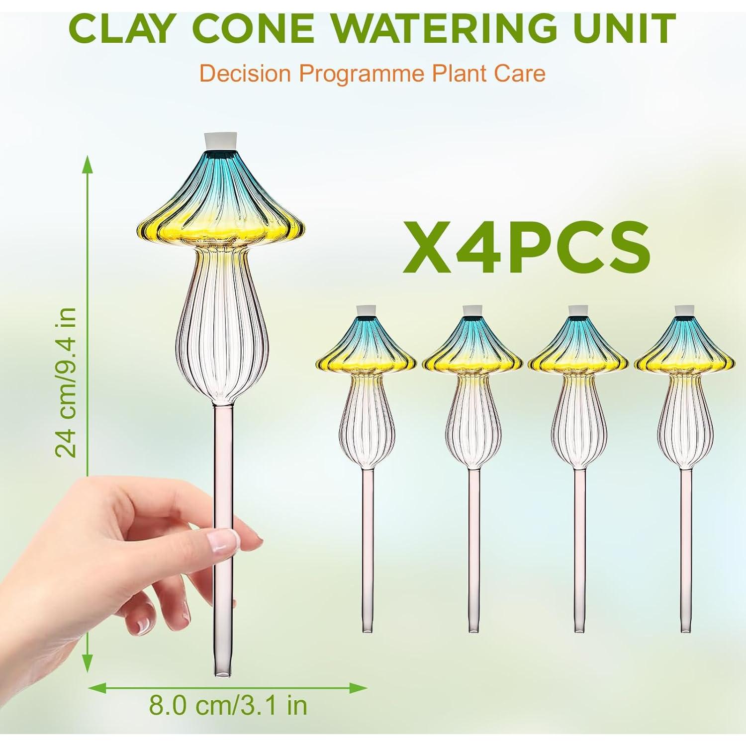 4 Esferas de Riego para Plantas Yzgllnamus de Vidrio Multicolor