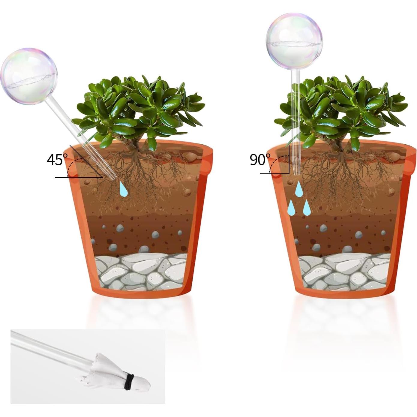 Esferas de Riego Automático de Vidrio Arcoíris 3 Pcs 21cm