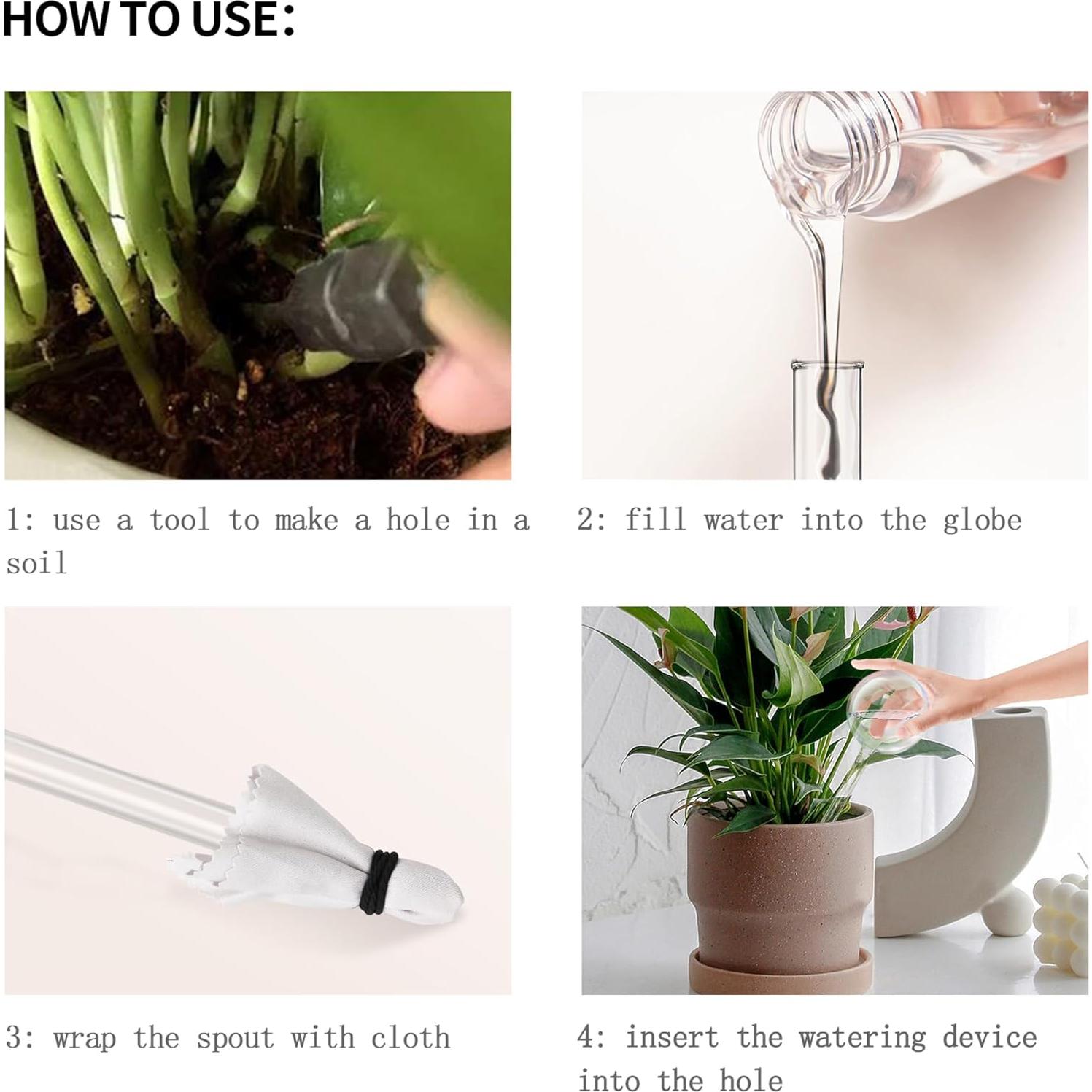 Esferas de Riego Automático de Vidrio Arcoíris 3 Pcs 21cm