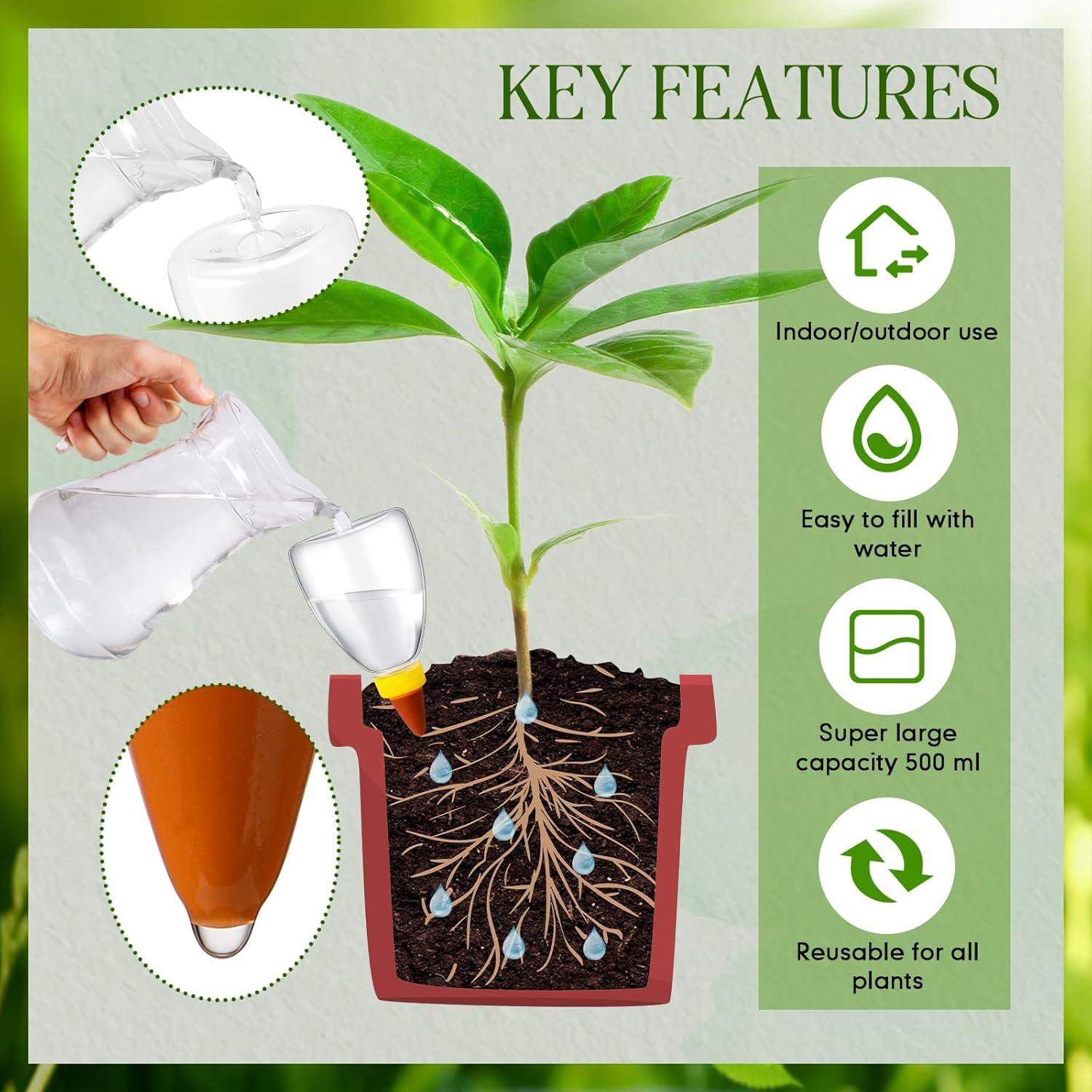 2 Esferas de Autorriego Threlaco 500 ml para Plantas