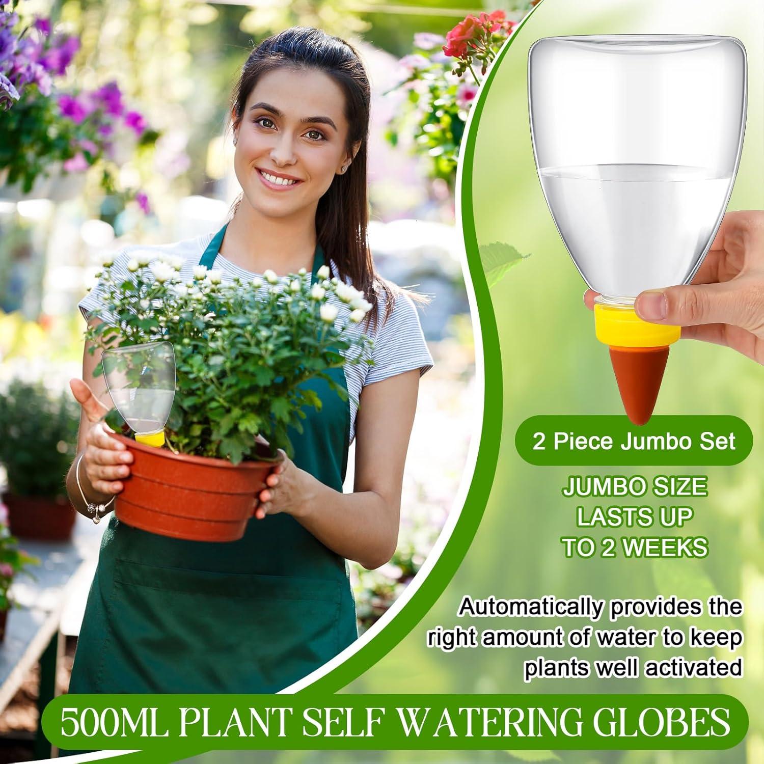 2 Esferas de Autorriego Threlaco 500 ml para Plantas