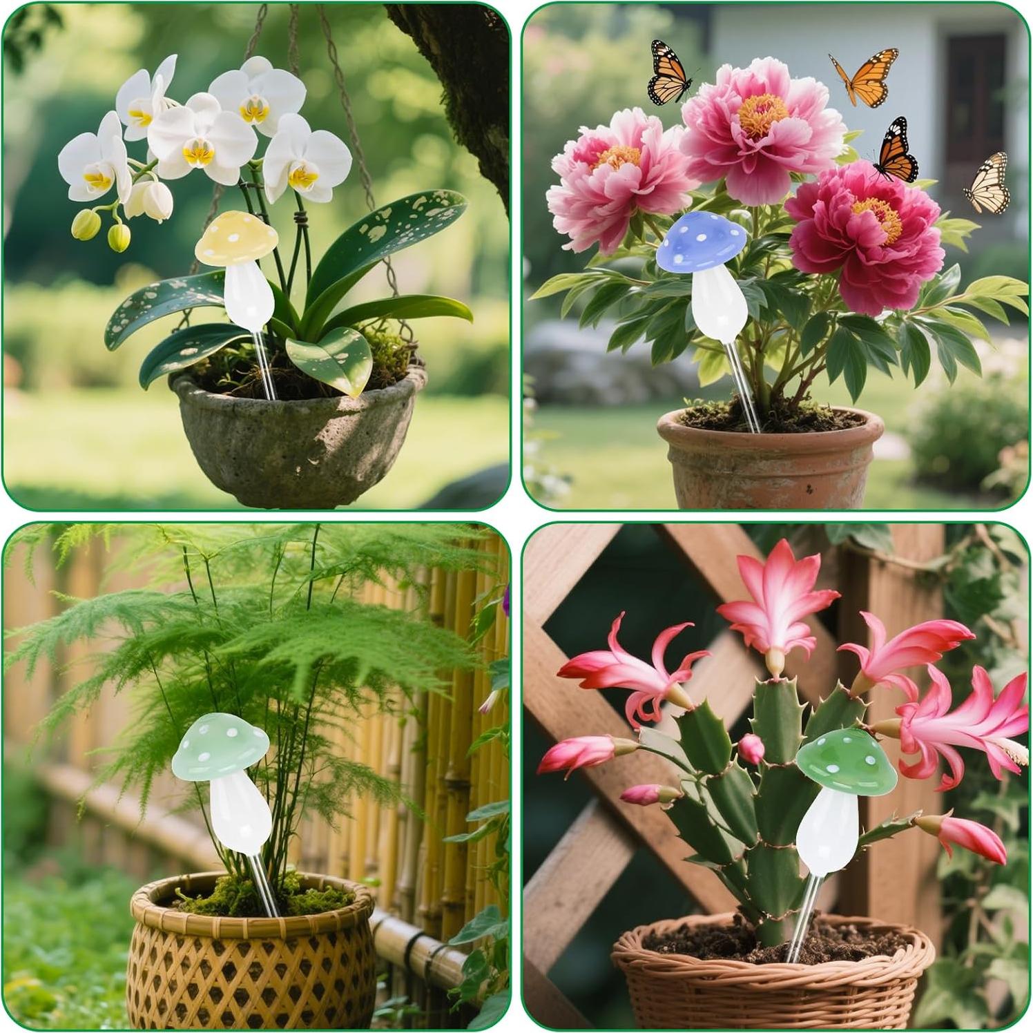 Esferas de Riego Automático de Vidrio Borosilicato - 4 Piezas