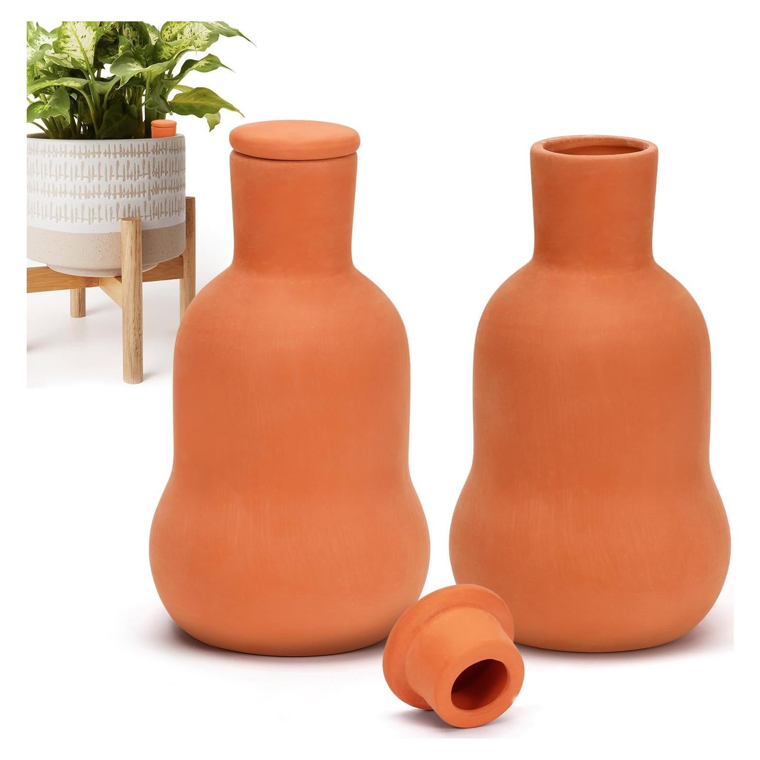 Ollas de Riego de Terracota Boller, 2 PCS, 0.44 L para Plantas