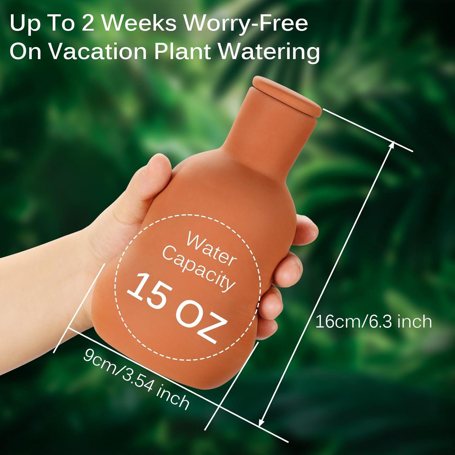 Ollas de Riego de Terracota Boller, 2 PCS, 0.44 L para Plantas