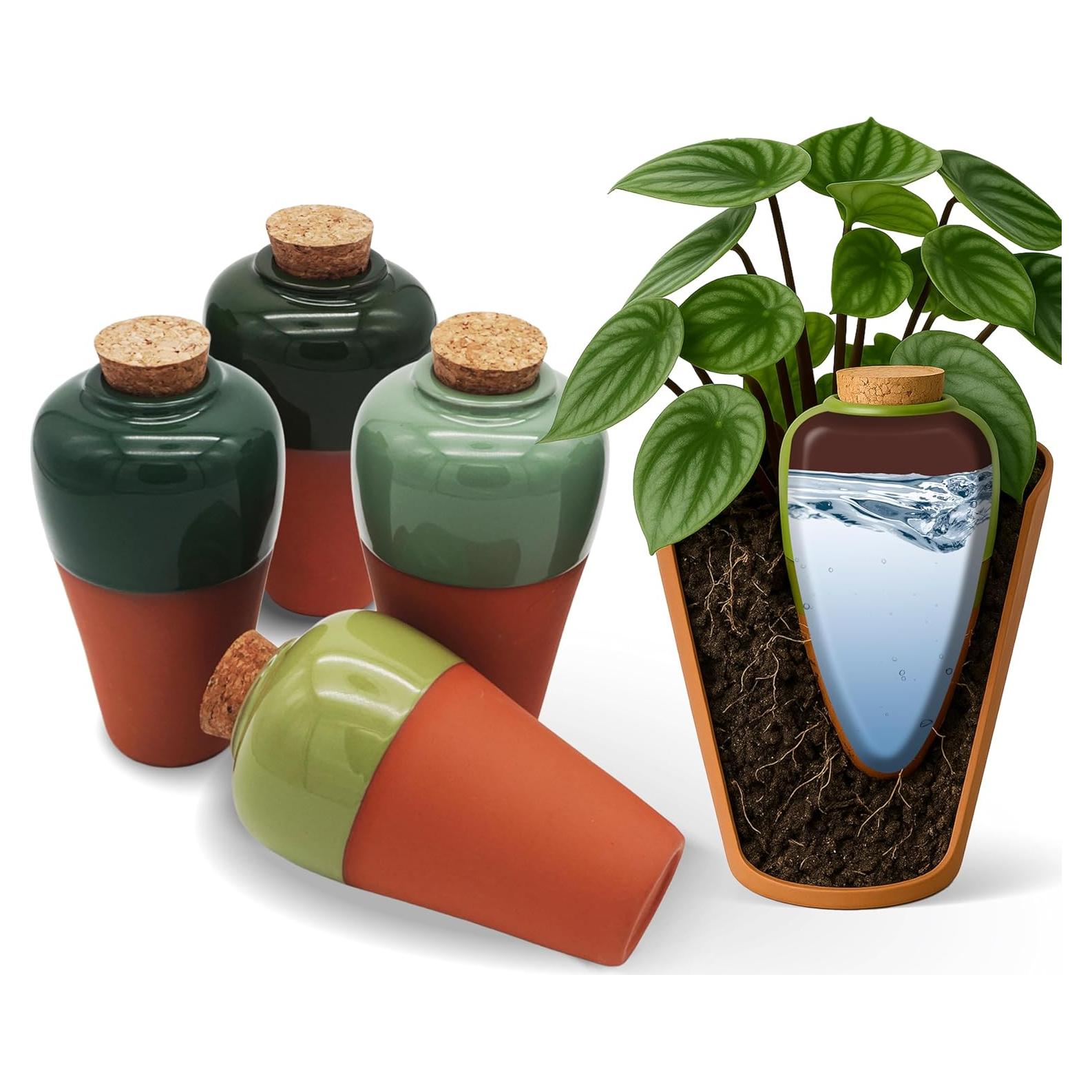 Insertos de Maceta de Terracota Autorriego Cozy Chrysalis - Juego de 4