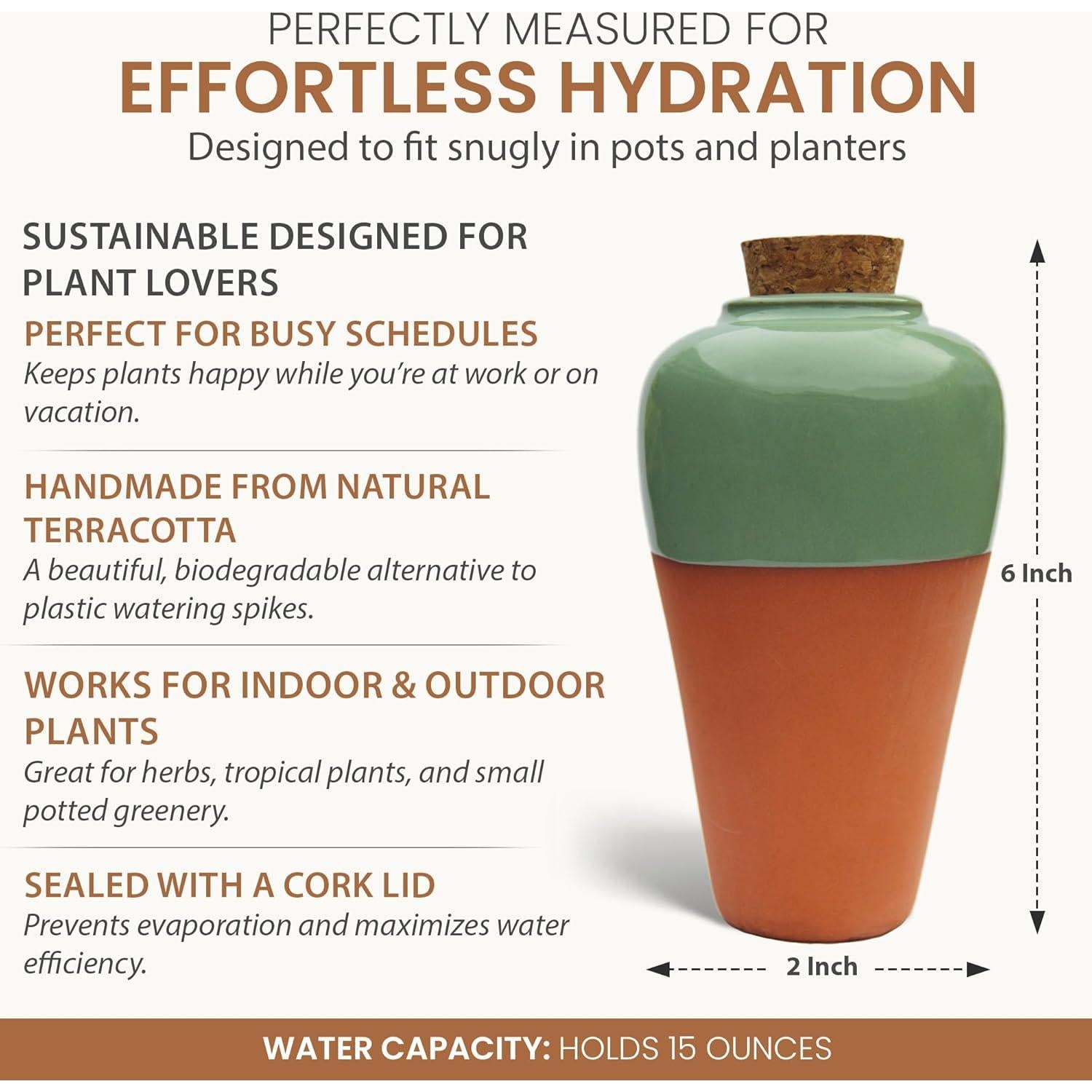 Insertos de Maceta de Terracota Autorriego Cozy Chrysalis - Juego de 4