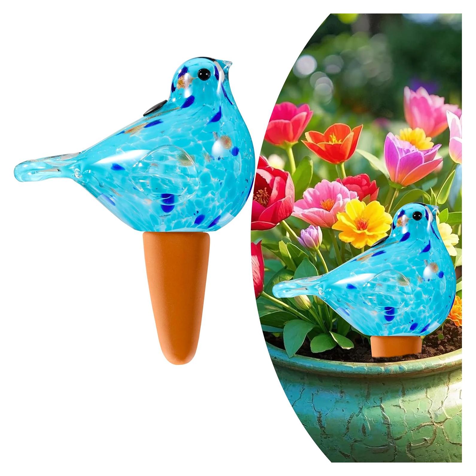 Bola de Riego Automática de Vidrio Naboher Azul Claro 14 cm