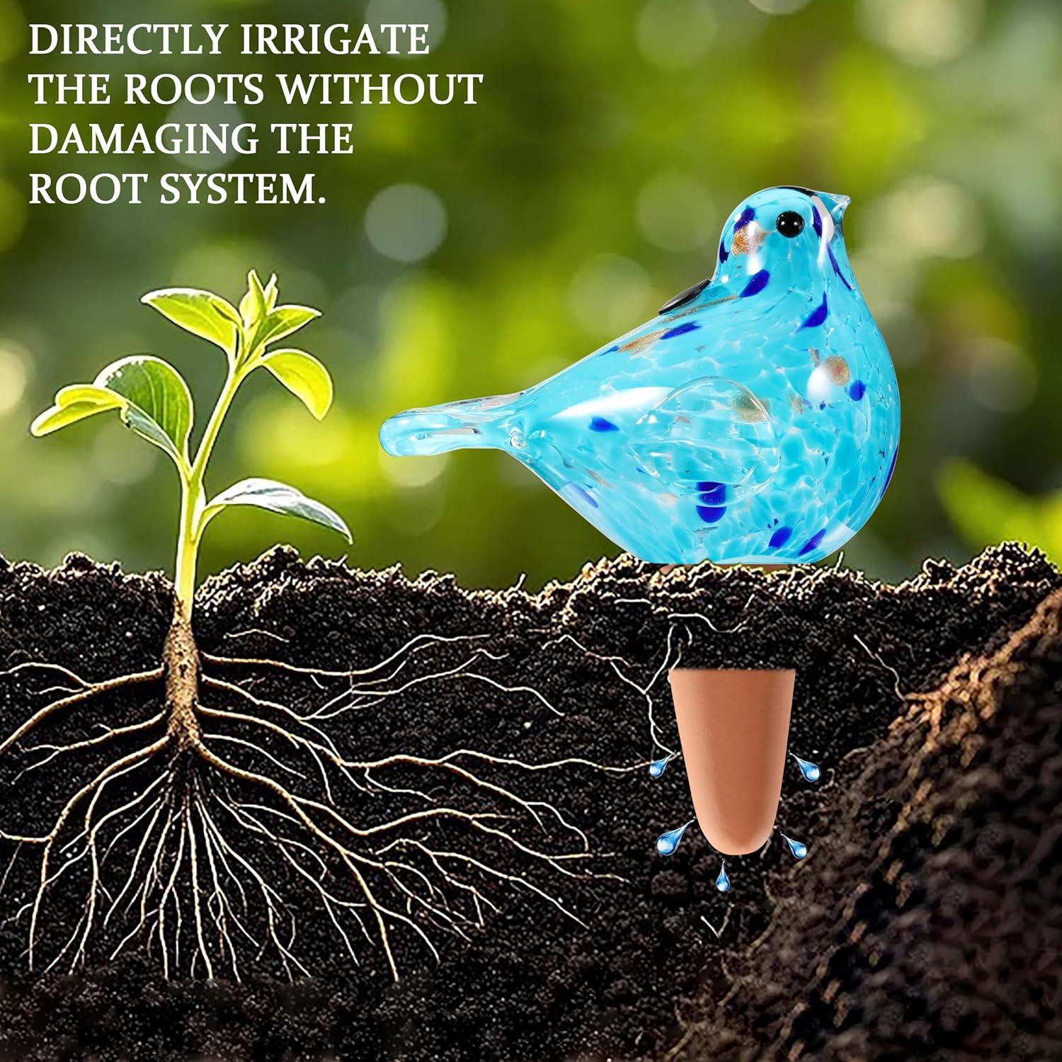 Bola de Riego Automática de Vidrio Naboher Azul Claro 14 cm