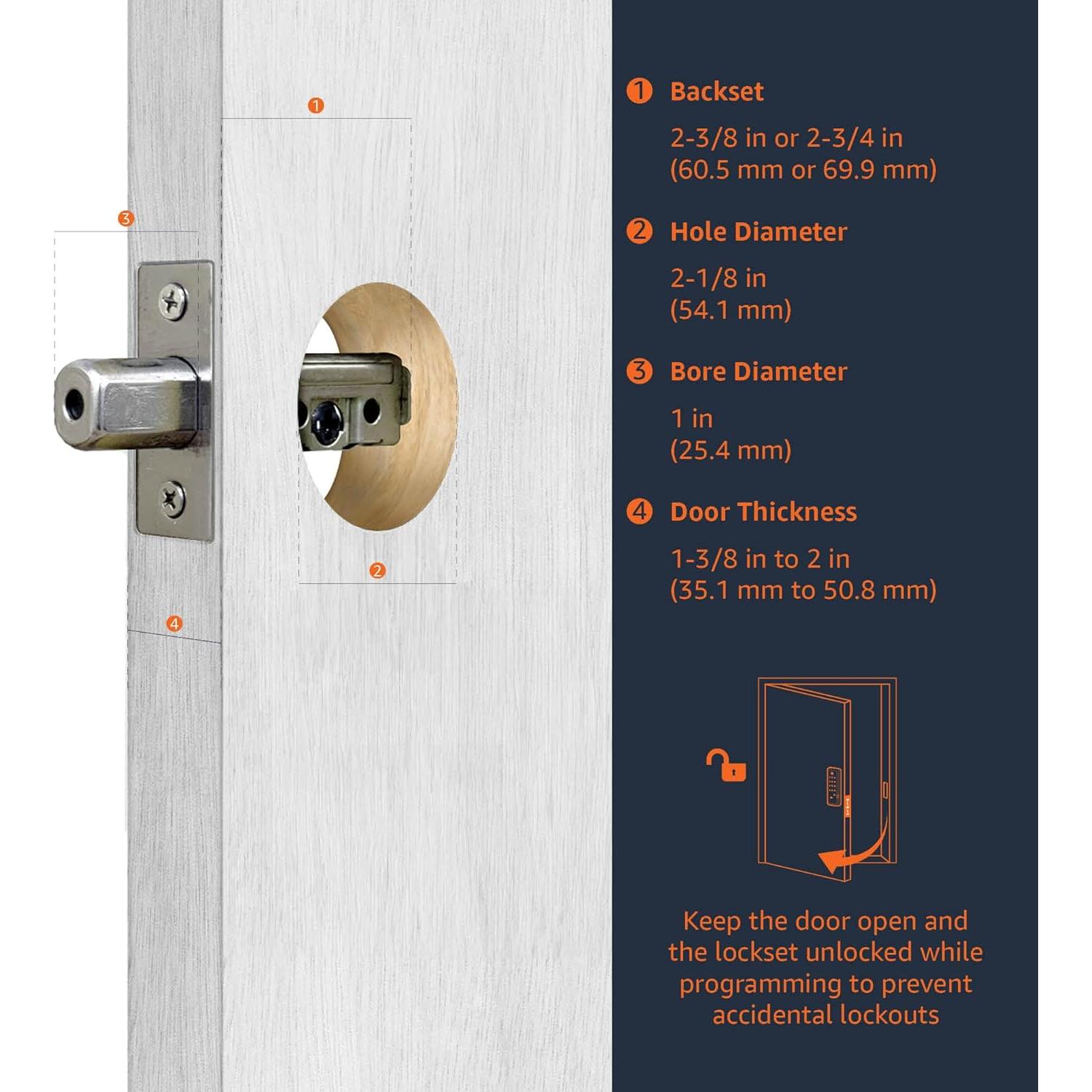 Cerradura Electrónica Amazon Basics con Teclado - Negro Mate