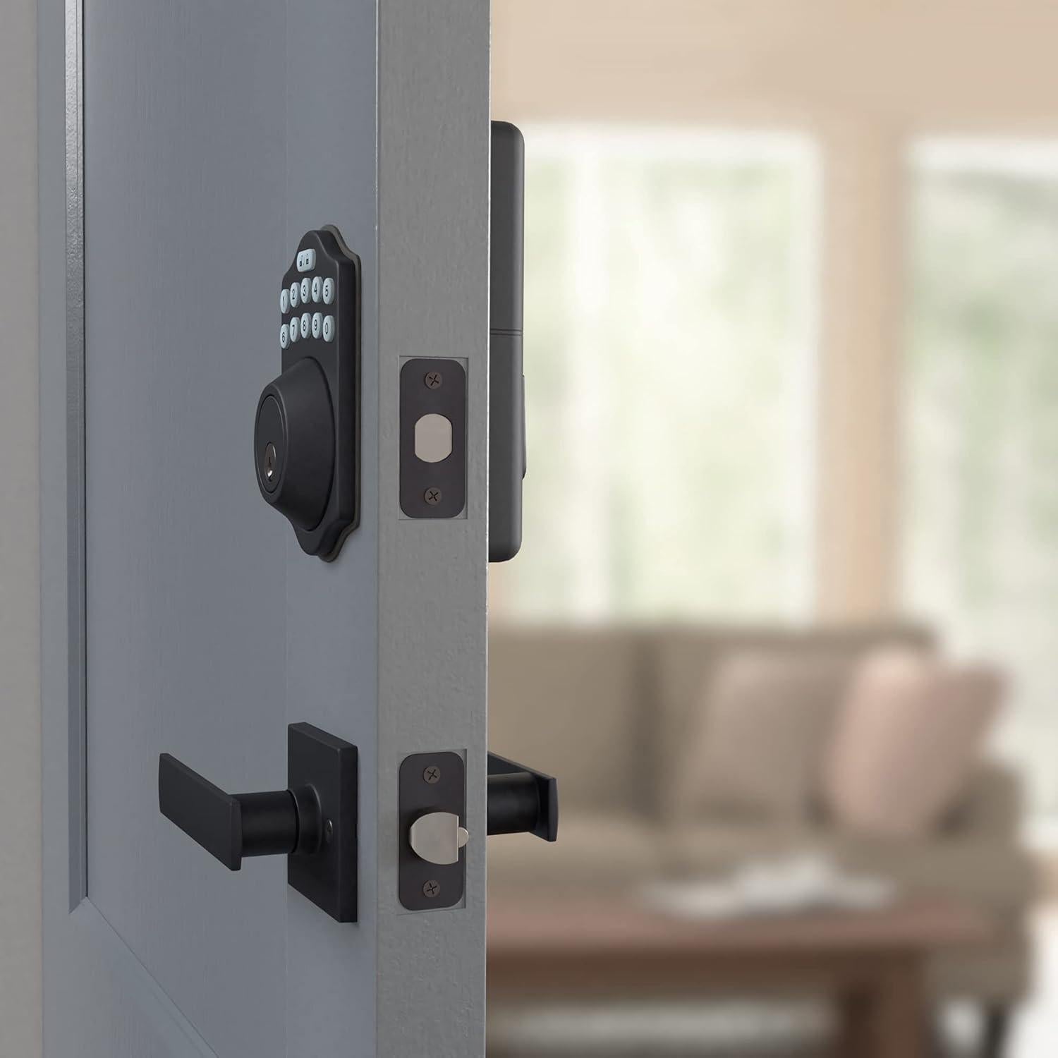 Cerradura Electrónica Amazon Basics con Teclado - Negro Mate