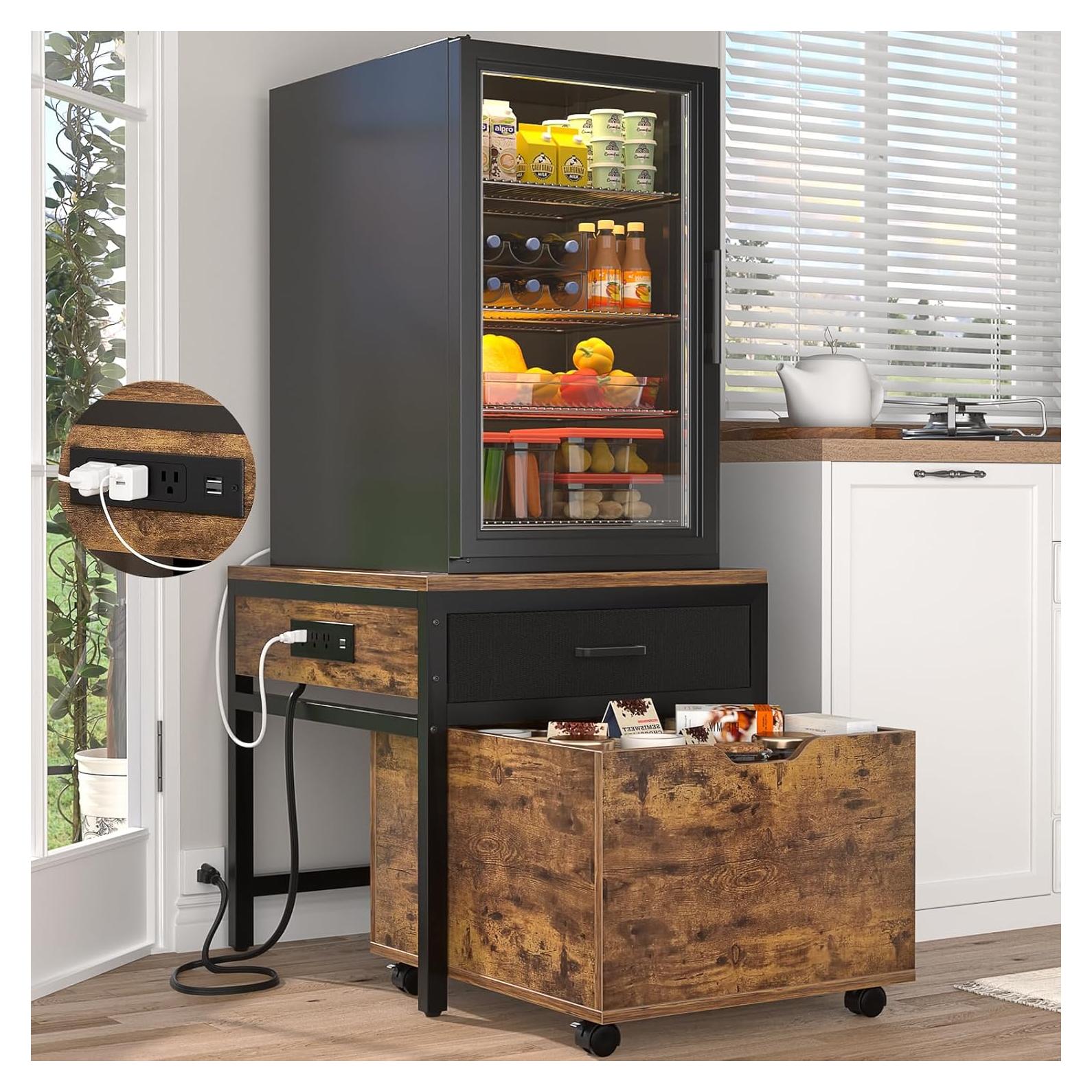 Soporte para Mini Refrigerador Unikito YHSC-014 con Cajón