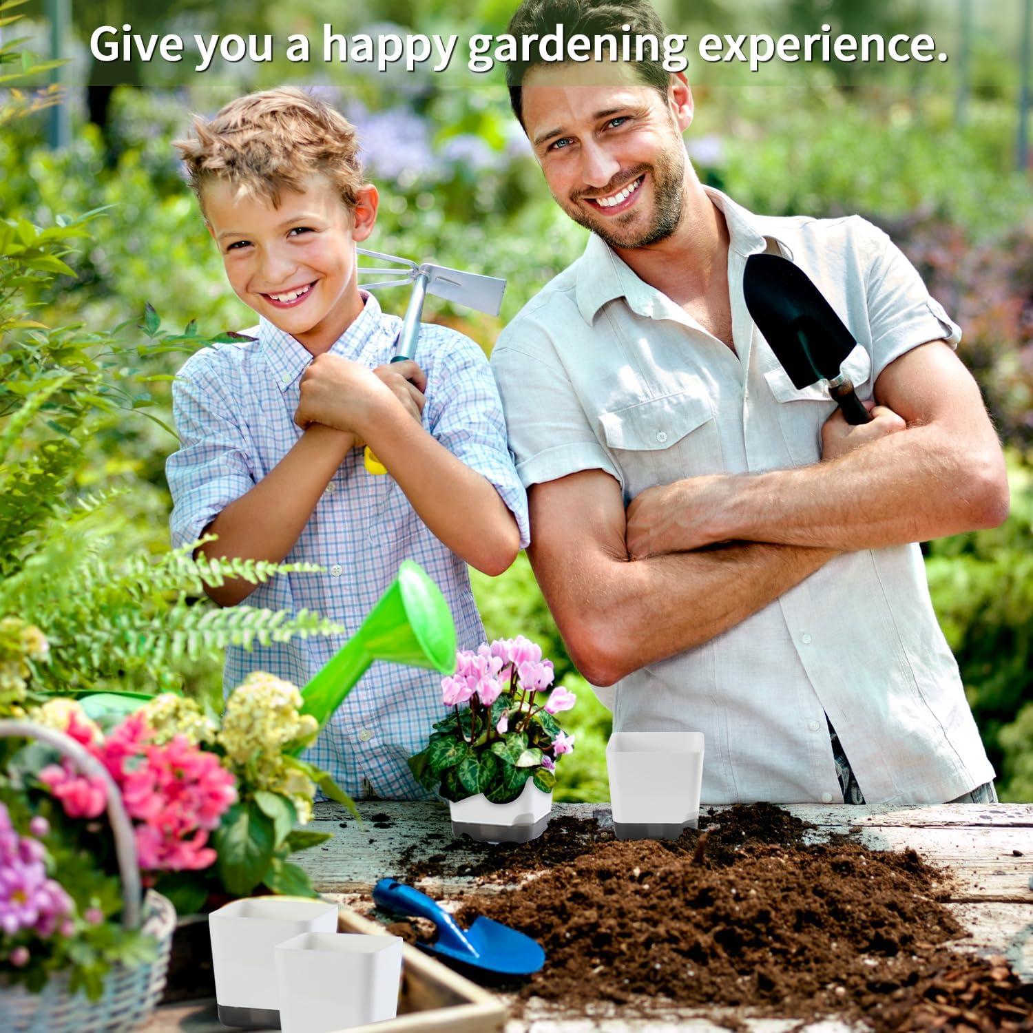 Macetas pequeñas Oliz 7.87 cm, paquete de 20 macetas blancas