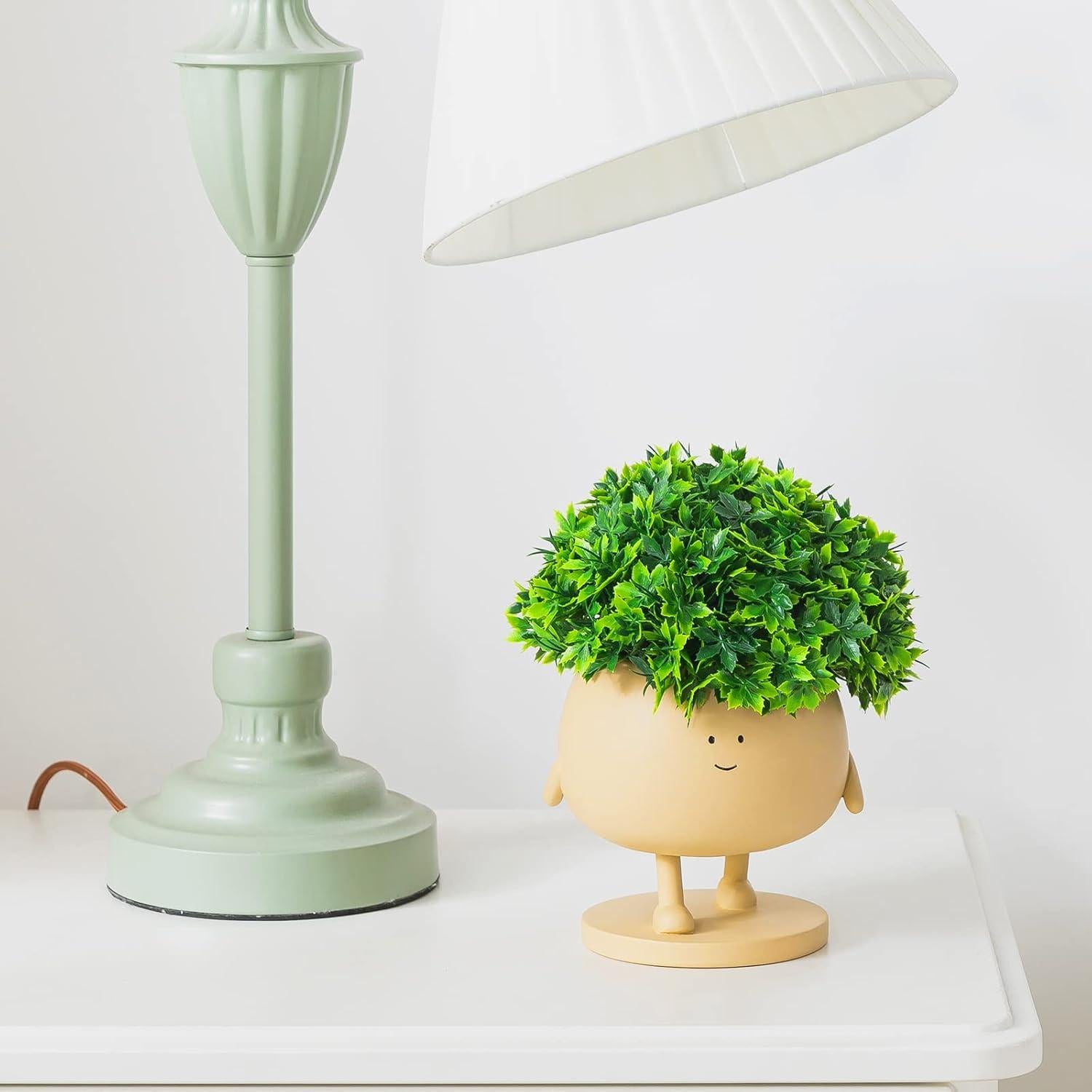 Maceta de Cara COTYNI 12.4 cm Resina con Drenaje para Suculentas