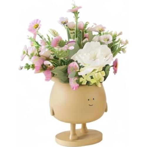 Maceta de Cara COTYNI 12.4 cm Resina con Drenaje para Suculentas