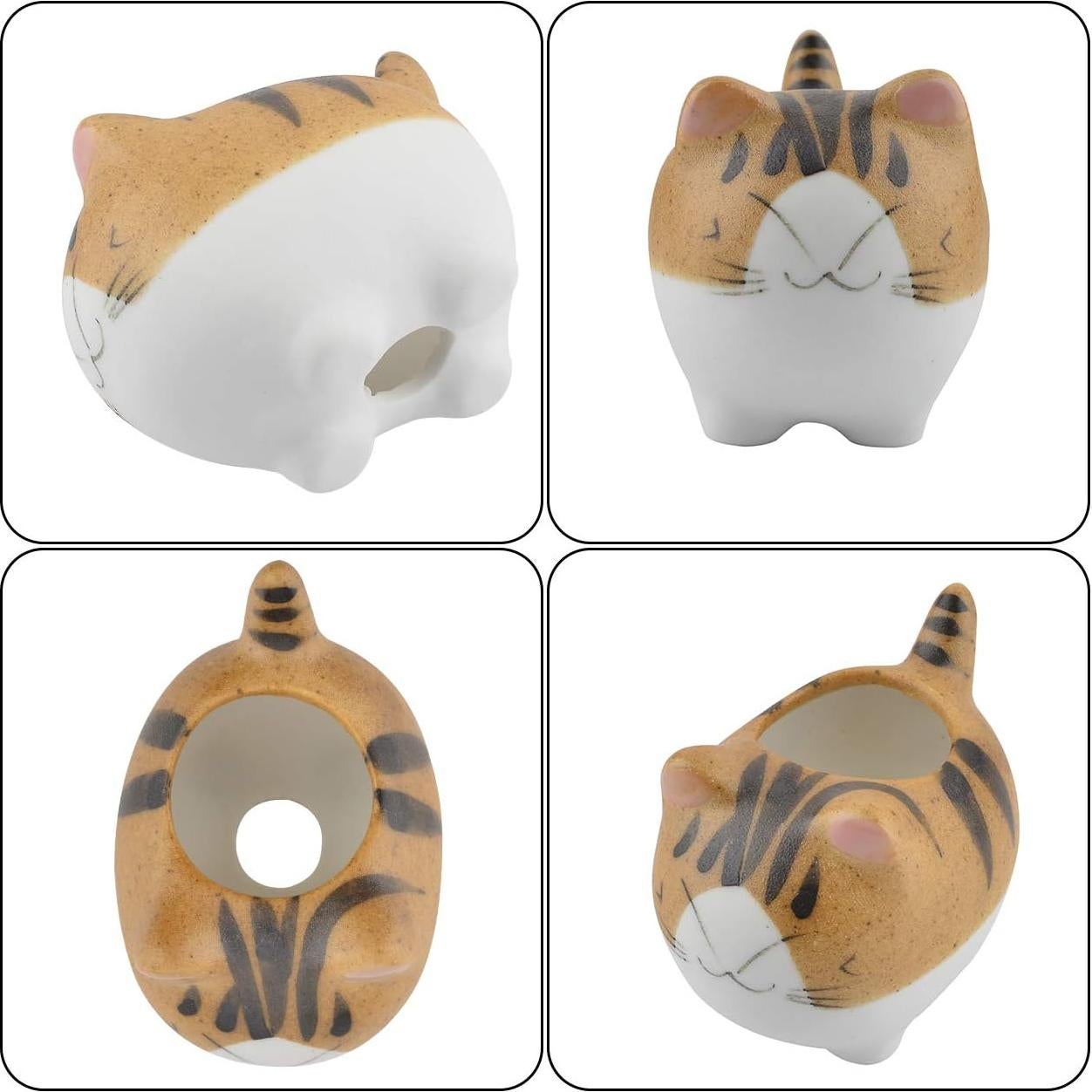 Jarrón de Cerámica Gato Moderno BCP para Suculentas