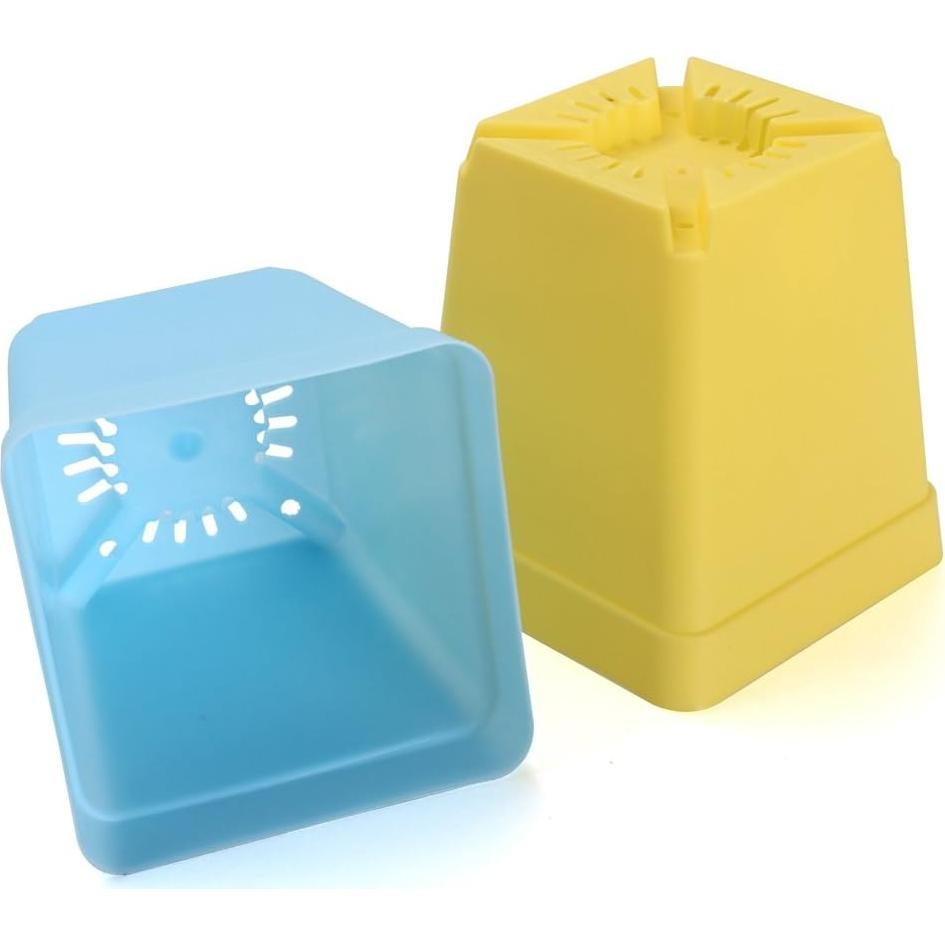 Set de 12 Macetas de Plástico Coloridas WARMBUY 6.99 cm