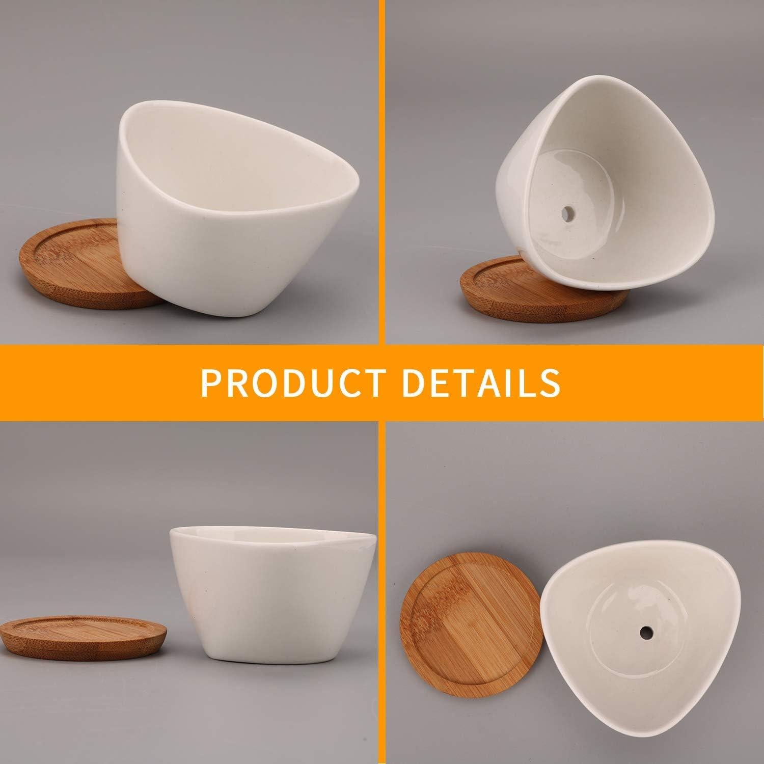 Macetas Pequeñas de Cerámica Brajttt con Drenaje - 12 Piezas