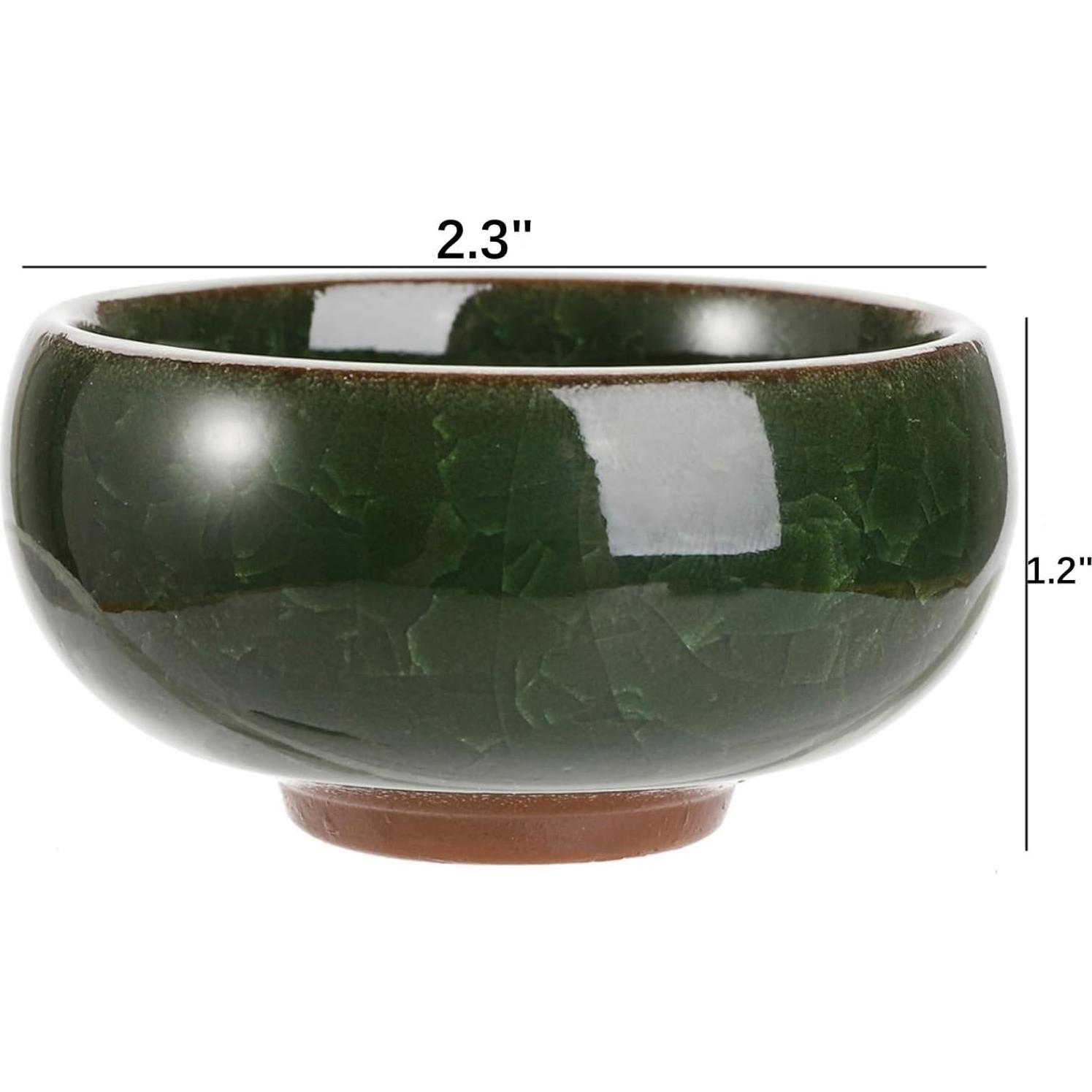 Macetas de Cerámica Lawei 12 Piezas con Drenaje y Bandeja