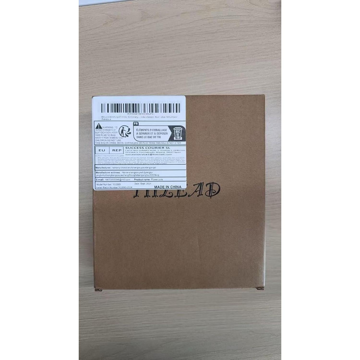 Maceta Silla Mecedora Yiilead Blanca con Drenaje 12cm