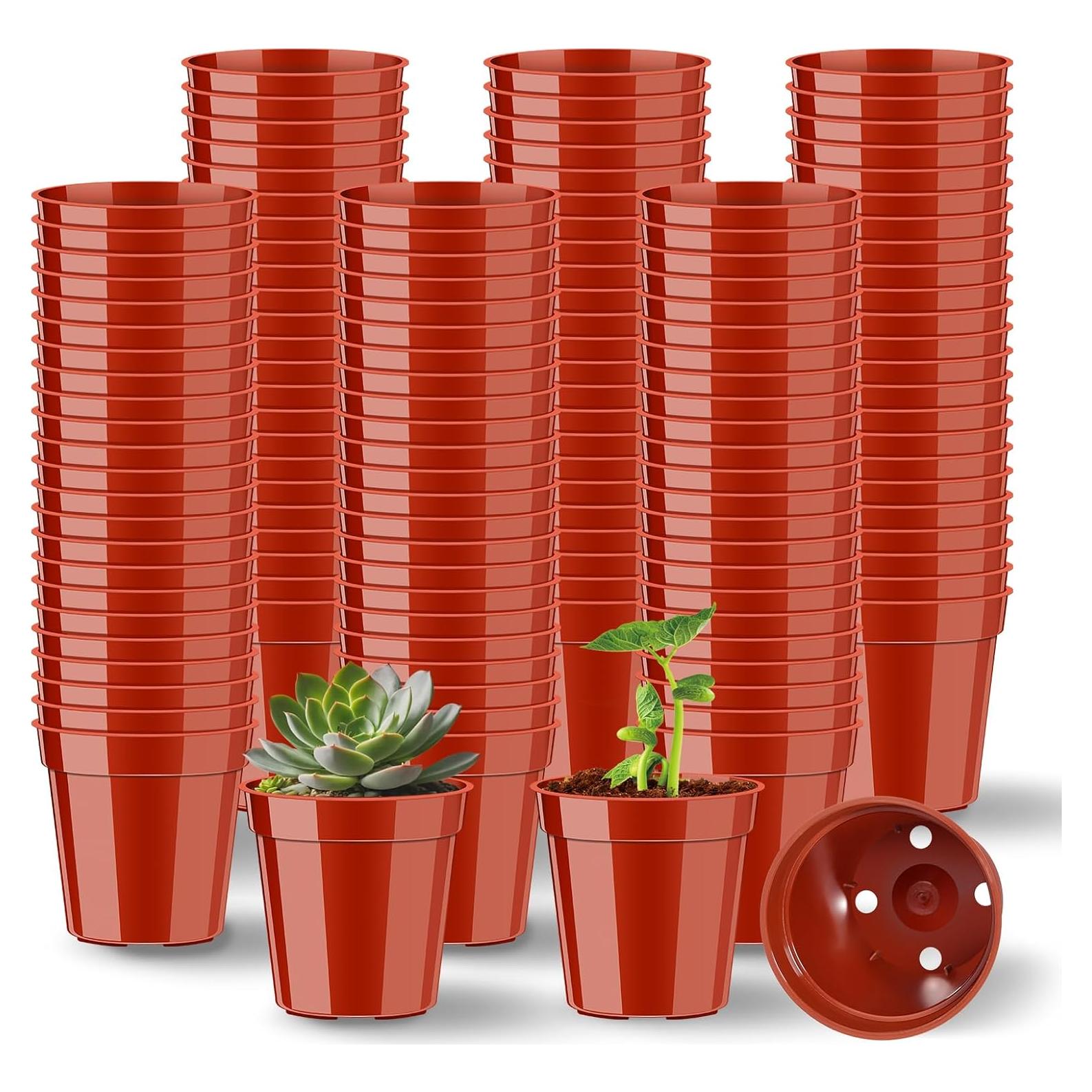 200 Macetas de Plástico KesaPlan 5.08 cm con Drenaje