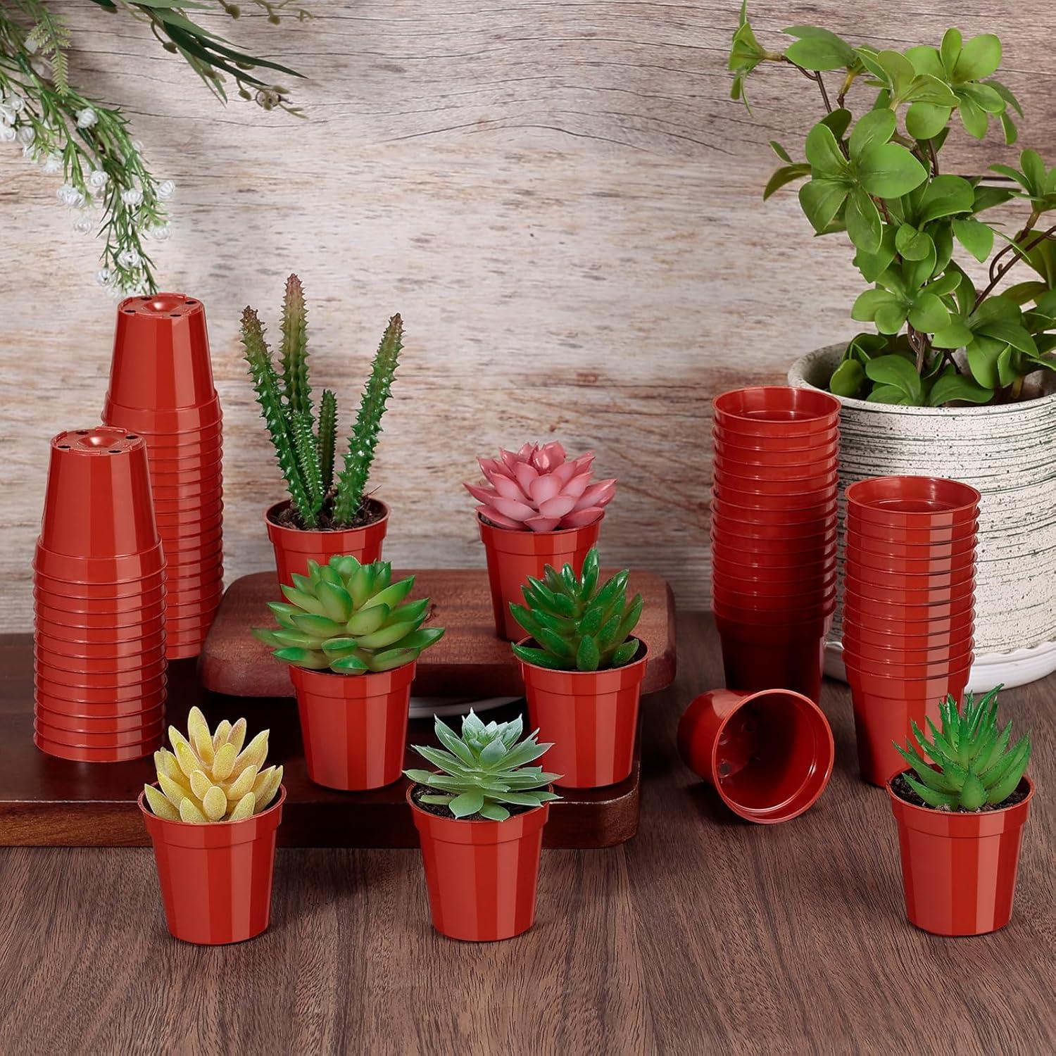 200 Macetas de Plástico KesaPlan 5.08 cm con Drenaje