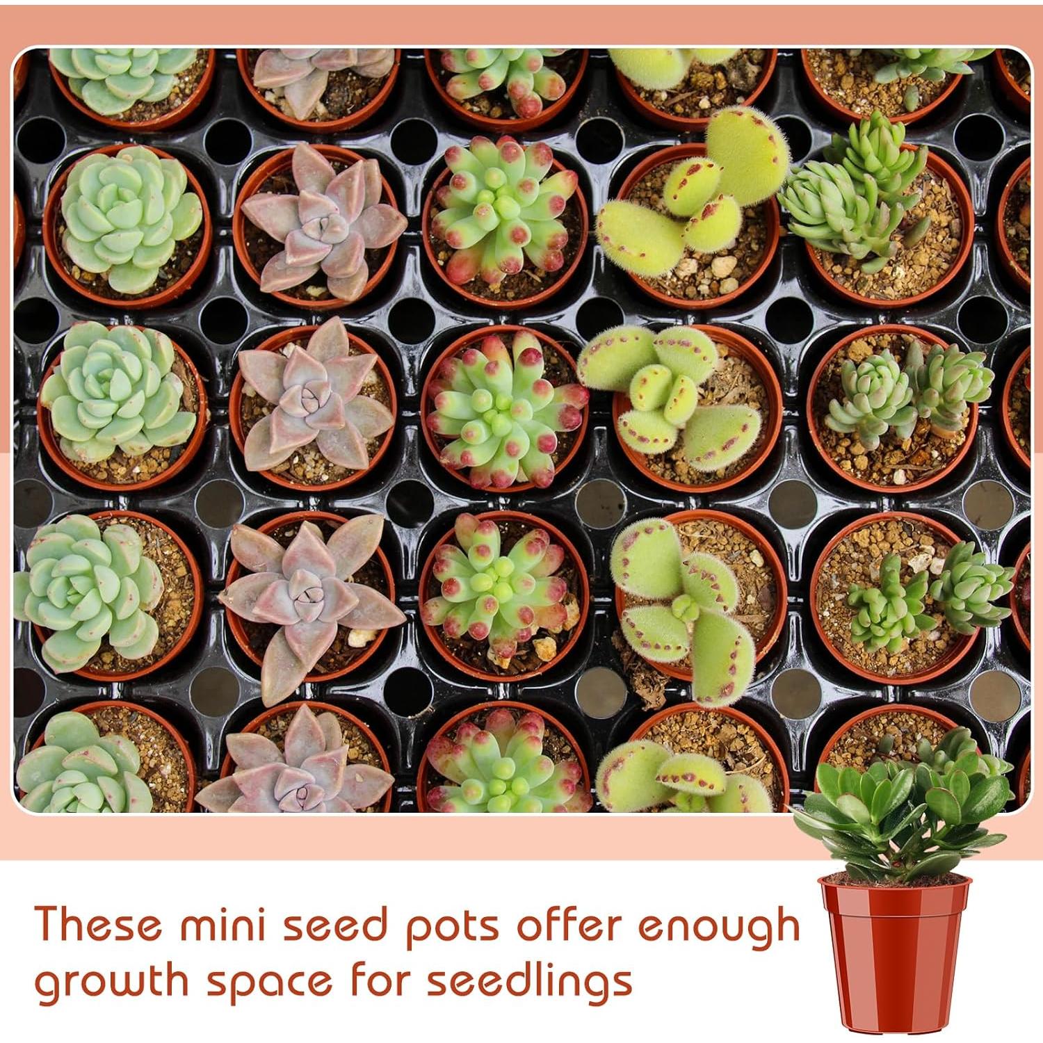 200 Macetas de Plástico KesaPlan 5.08 cm con Drenaje