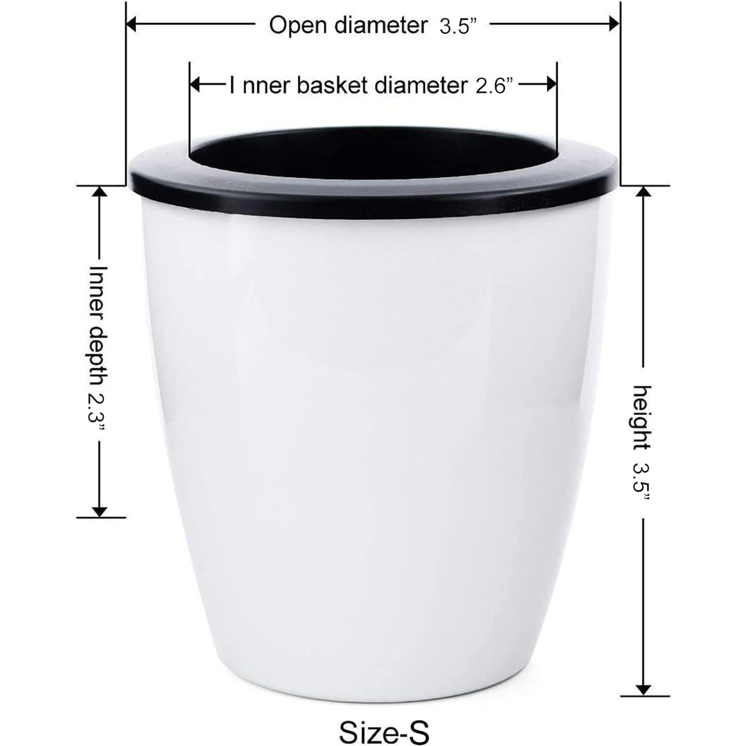 6 Macetas Autorriego OYSIR Blancas 8.89 cm para Plantas