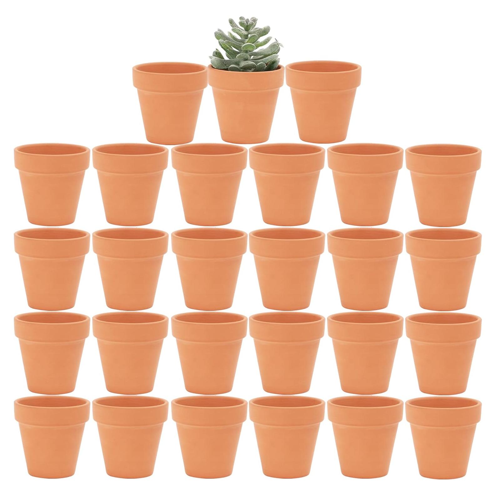 Macetas de Terracota Yishang 5 cm con Drenaje - 27 Piezas