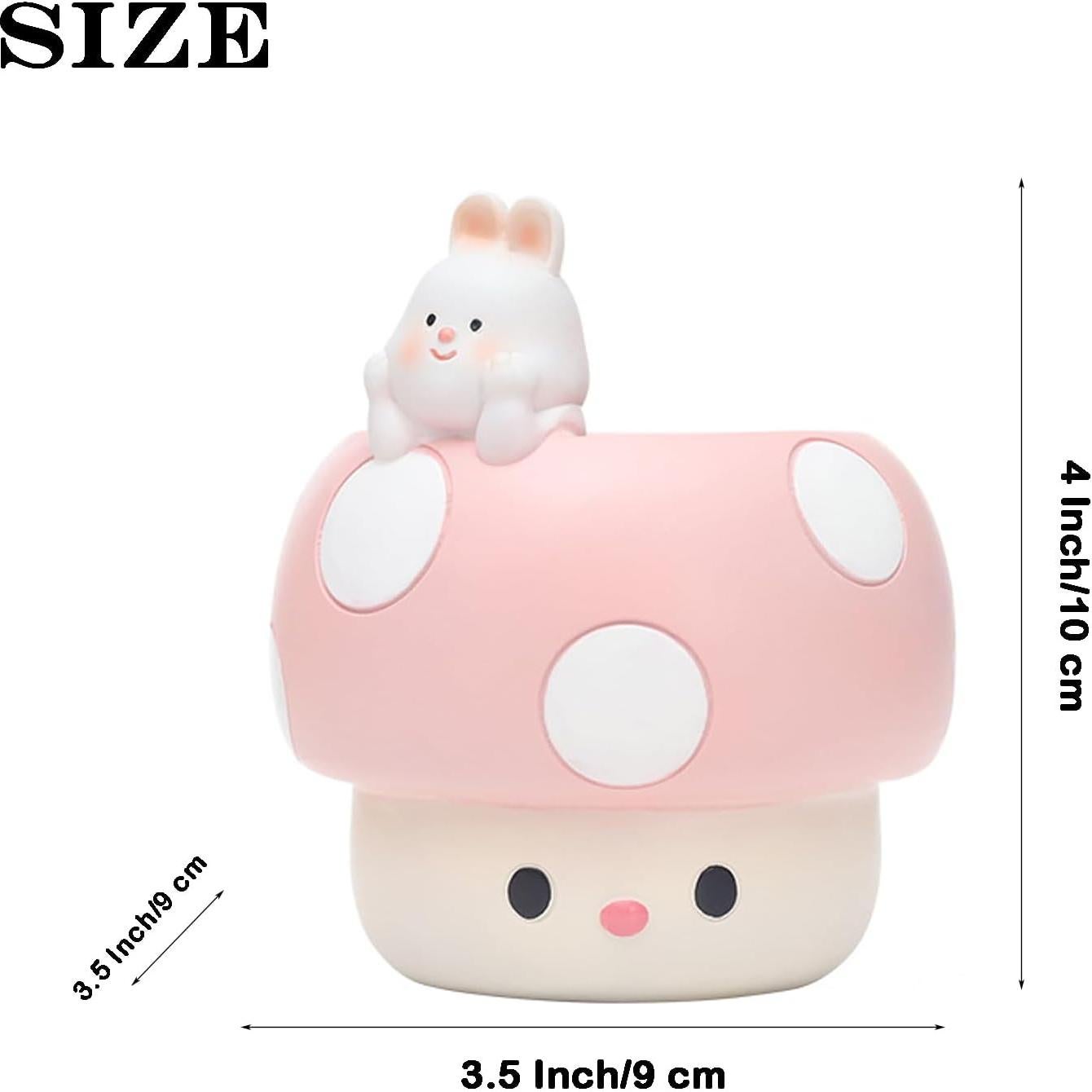 Maceta de Hongo Rosa EOBTAIN de Resina 10 cm para Plantas