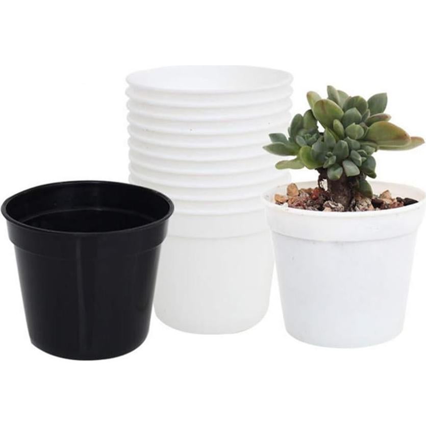 Macetas redondas DODXIAOBEUL 40 piezas con drenaje 6.35 cm