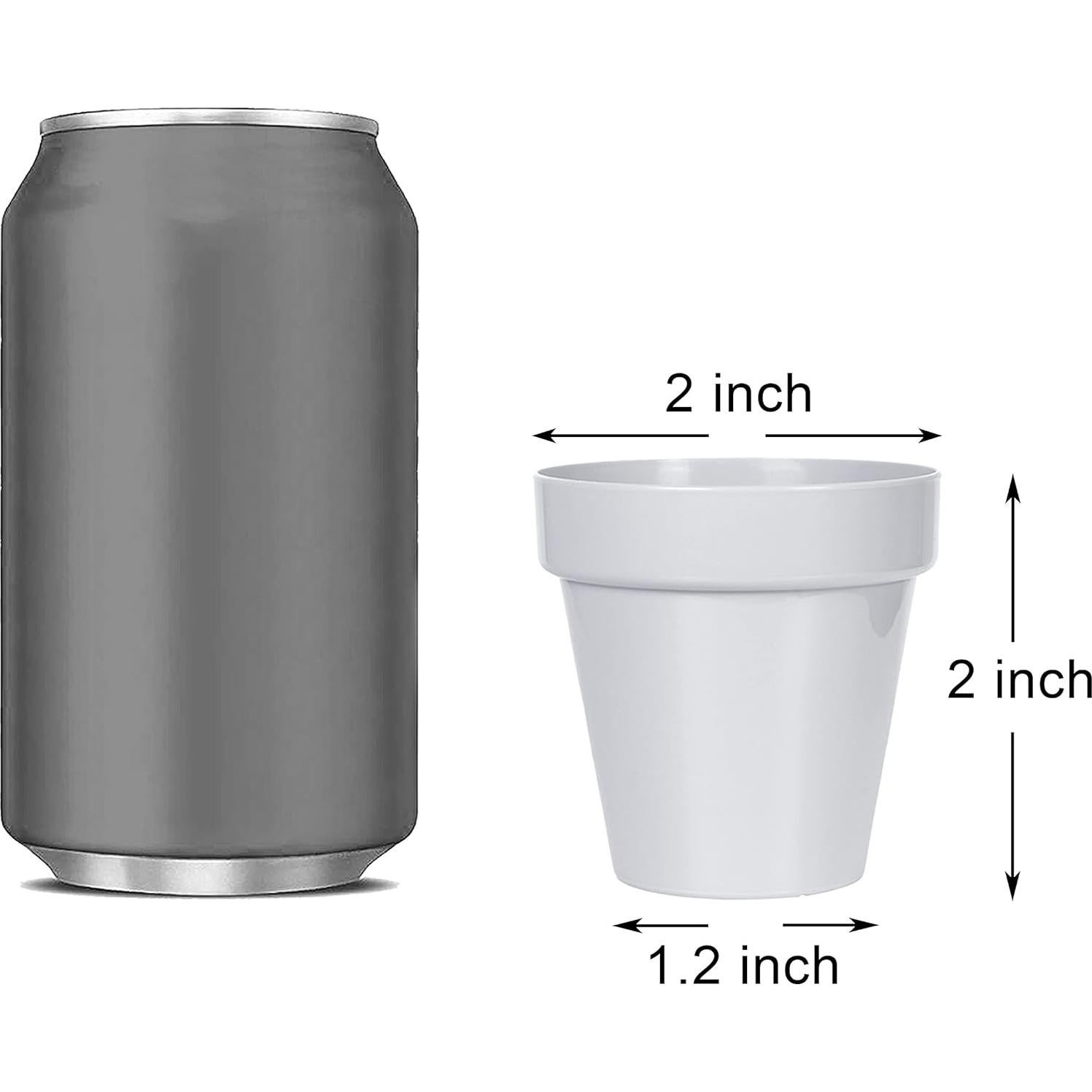 Juego de 24 Macetas de Plástico Youngever 5.08 cm con Drenaje