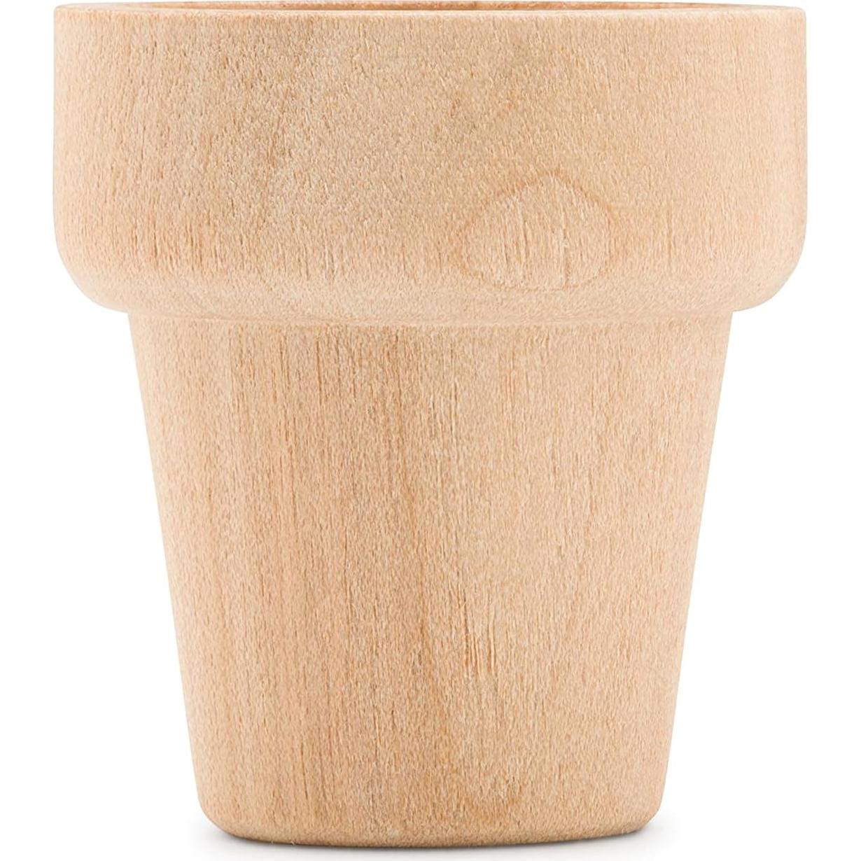 Macetas de Madera Natural Woodpeckers 1" Paquete de 12