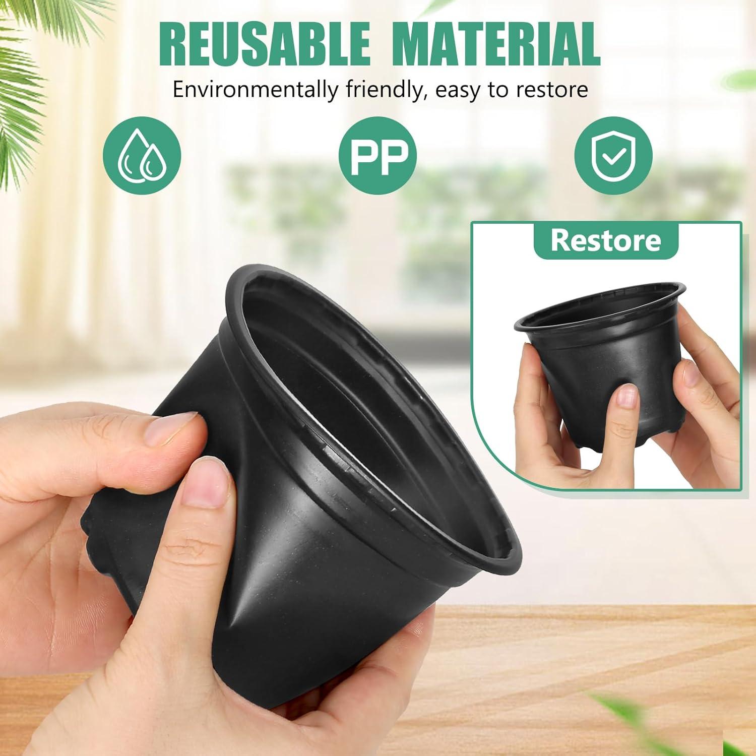 120 Macetas de Vivero DUNPUTE 10.16 cm con Drenaje