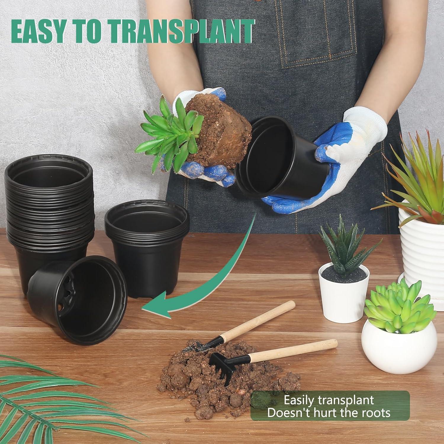 120 Macetas de Vivero DUNPUTE 10.16 cm con Drenaje