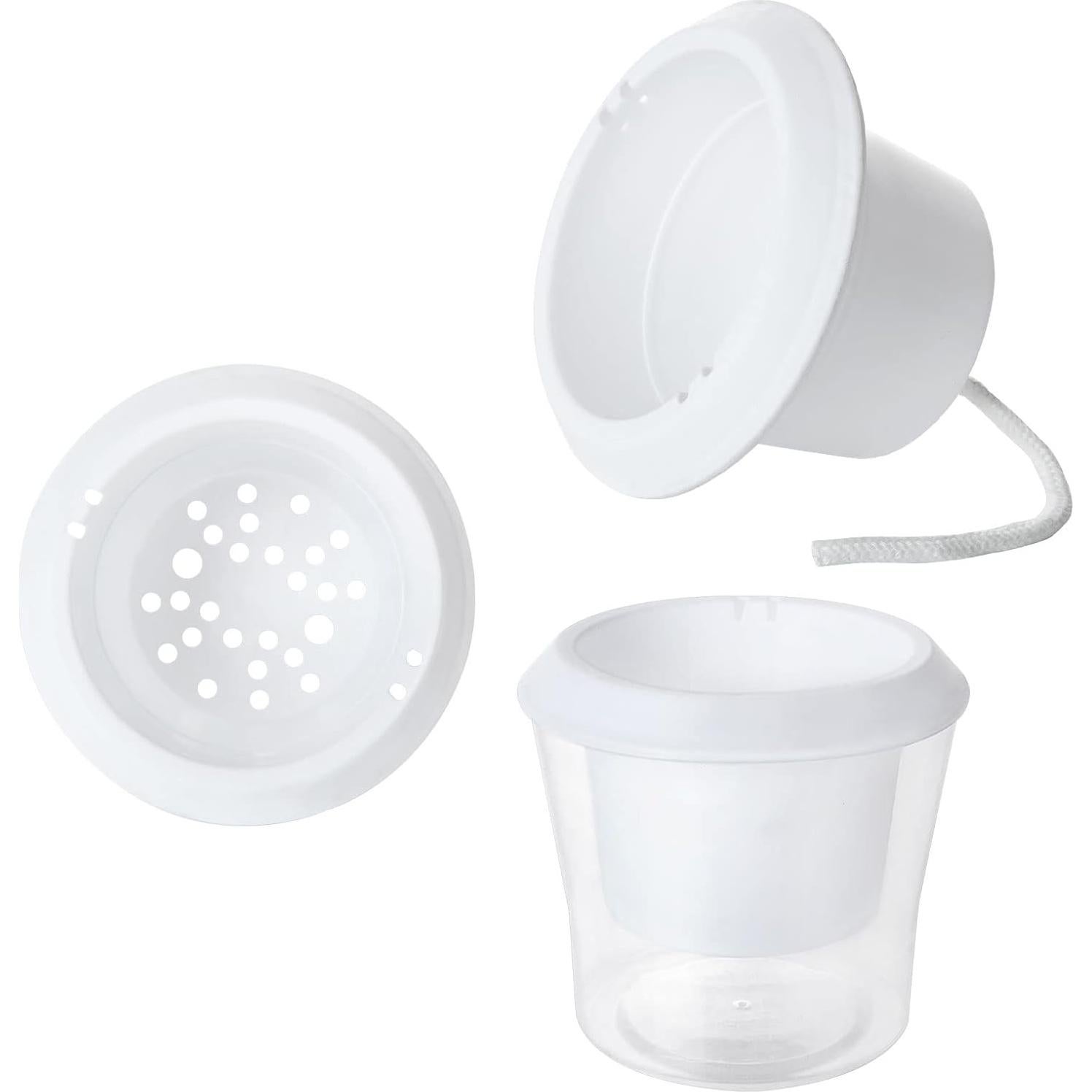 Paquete de 12 Macetas Autorriego MNKNENG 10.9 cm Transparentes